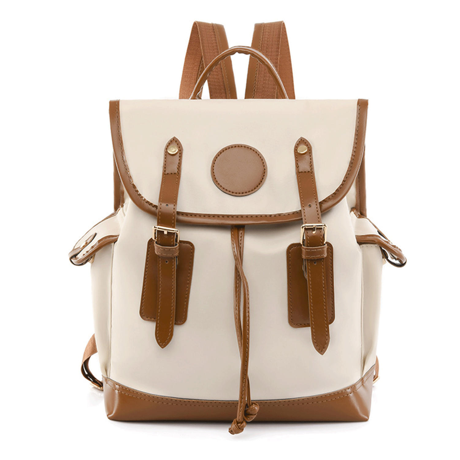 Oxford PU leather casual and large capacity backpack 24