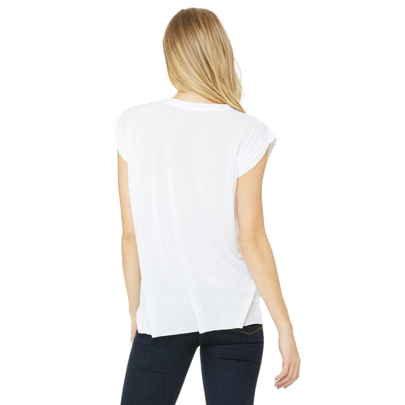 Bella + Canvas Ladies' Flowy Muscle T-Shirt With Rolled Cuff 9