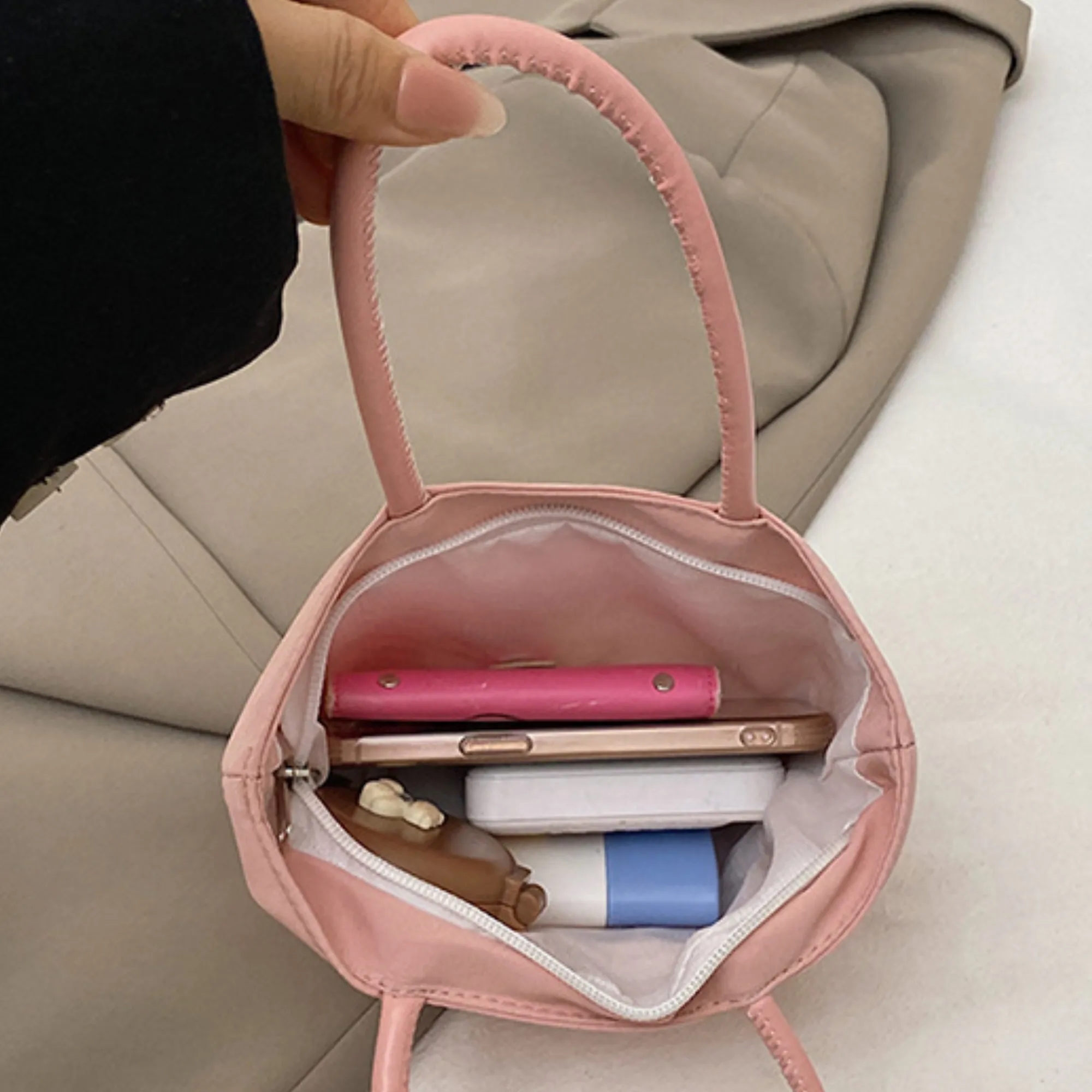 Women Mini Gift Tote Bag Handbag With Zipper 3