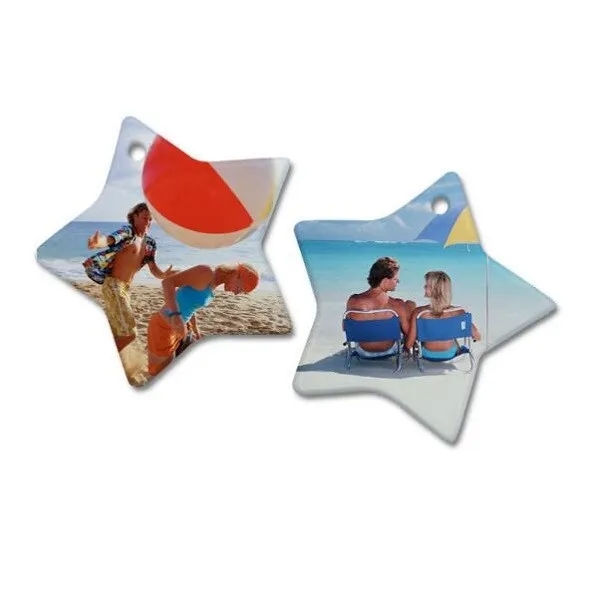Star Shape Ceramic Christmas Ornament 3