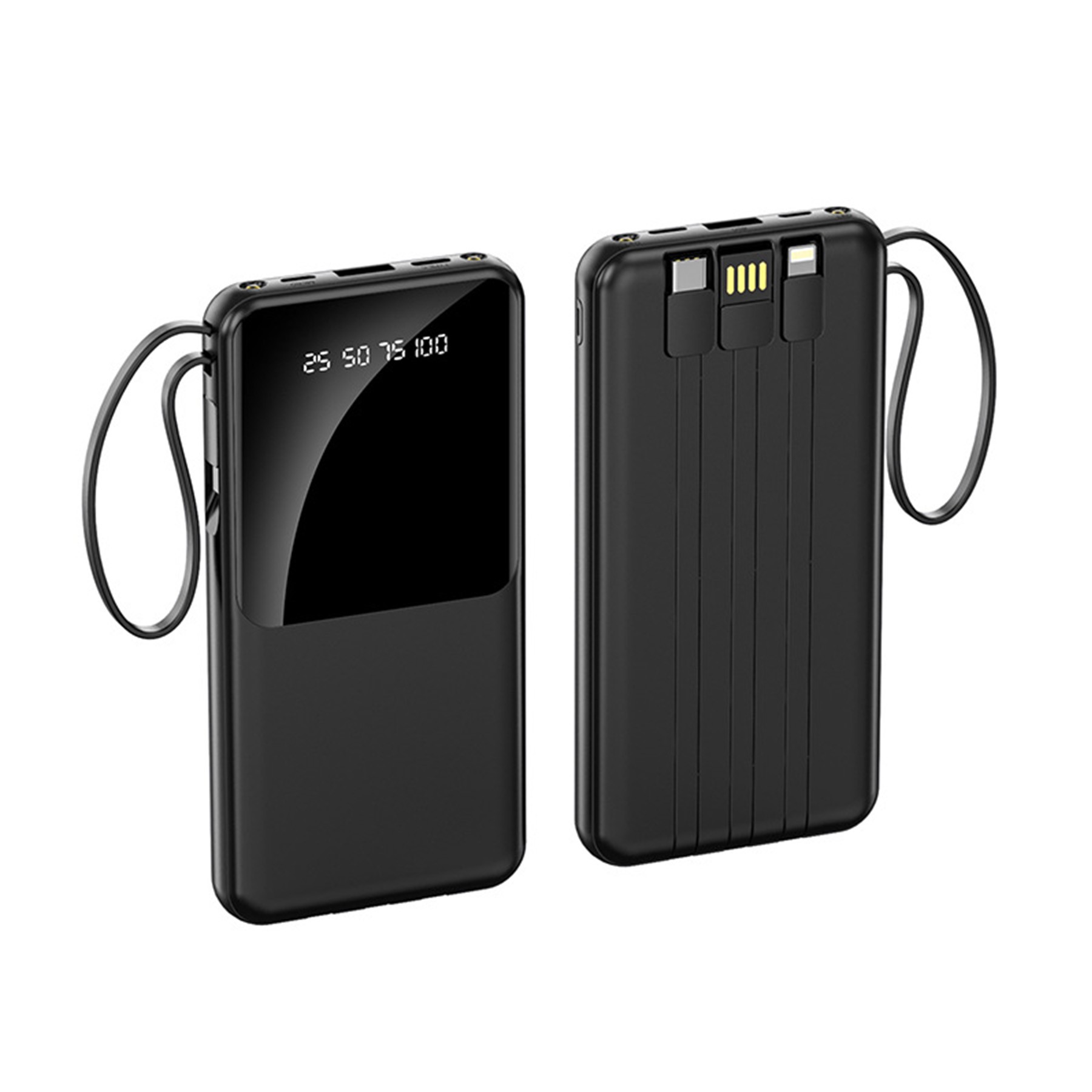 10000mAh Power Bank With Built-In Cables 1