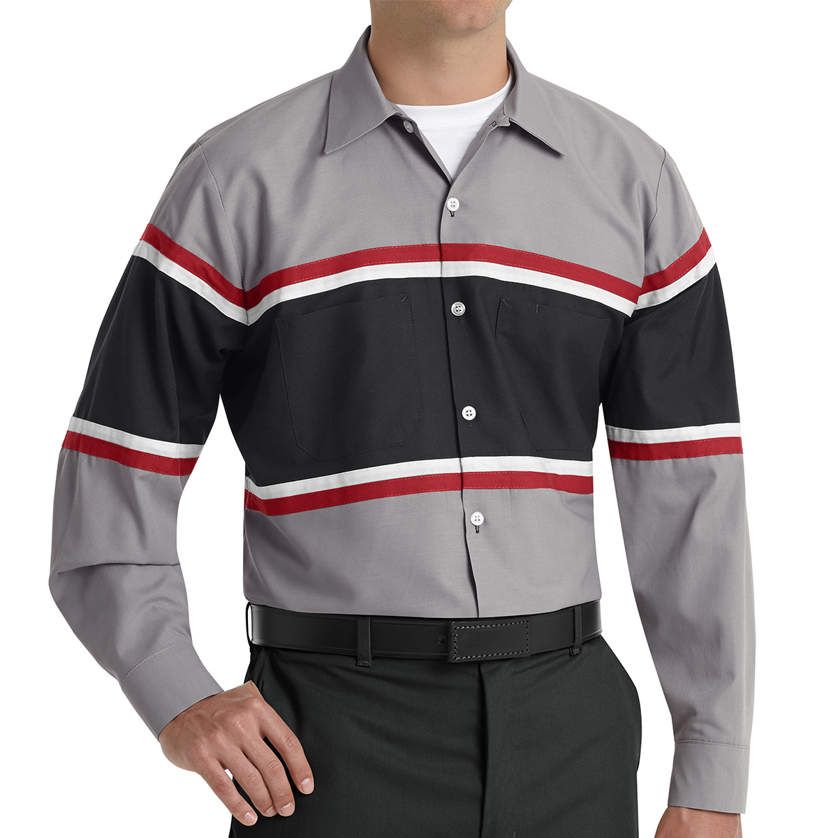 Red Kap Shirts -  Men's Long Sleeve Industrial Work Shirt 12