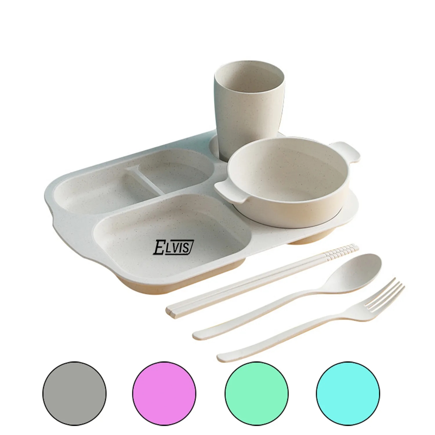 Student Plastic Dining Plate Set 2