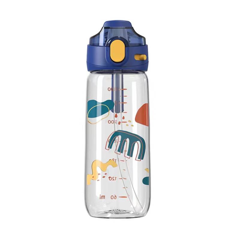 14.5 Oz. Plastic Kids Water Bottle With Straw 3