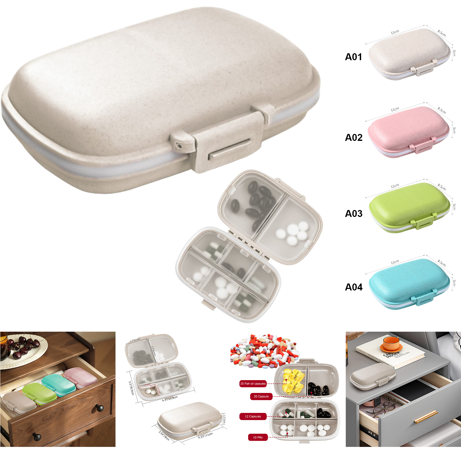 Travel Pill Organizer 2