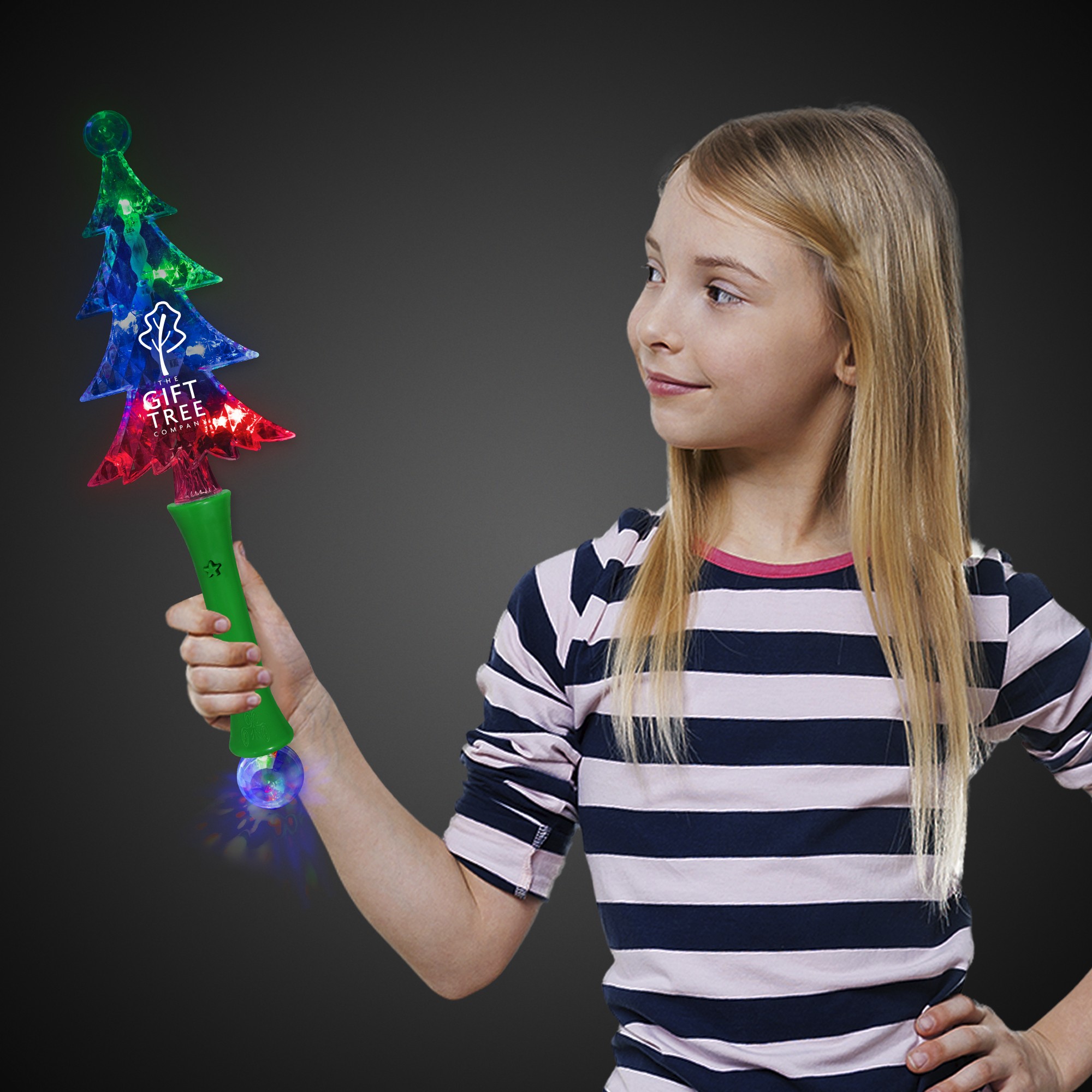 LED Christmas Tree Wand - 13" (Imprinted) 5
