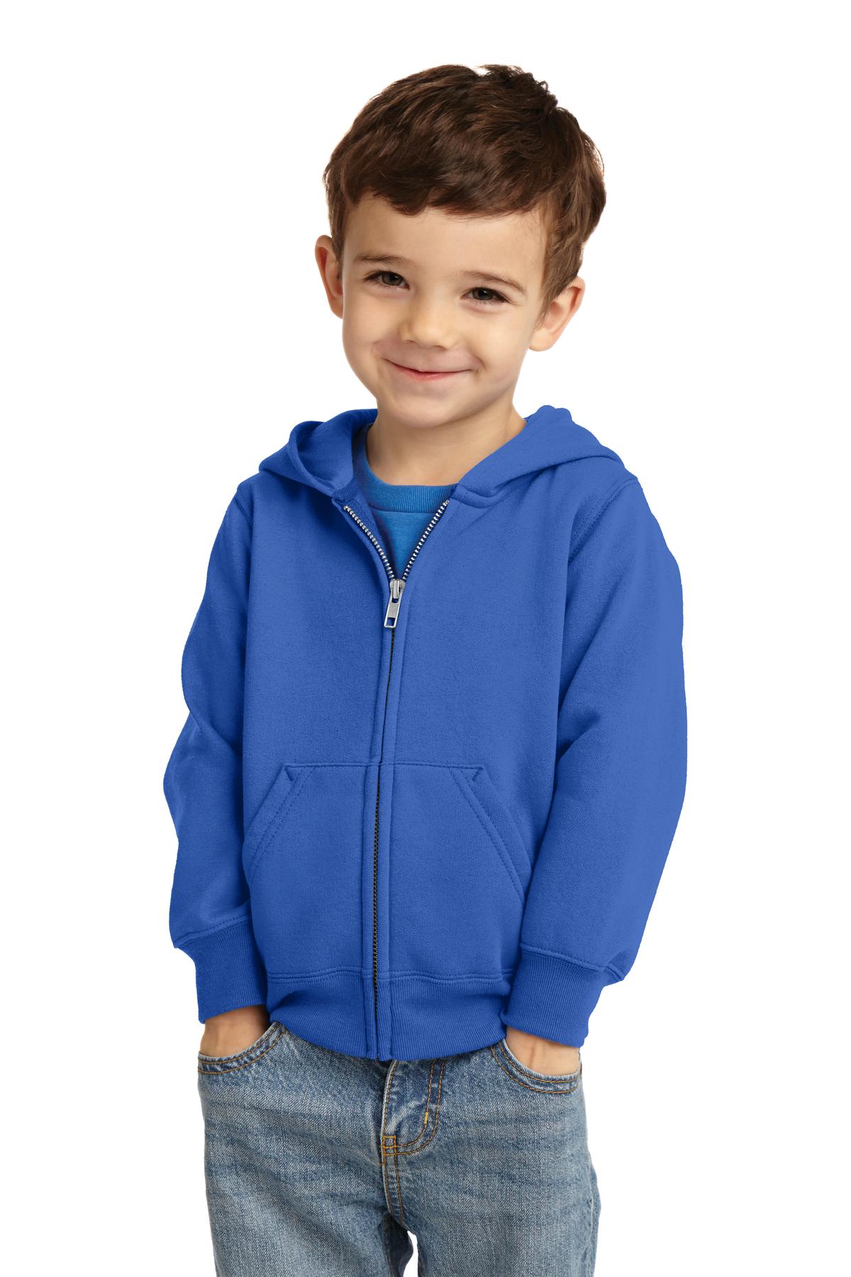Port & Co Toddler Core Fleece Full-Zip Hooded Sweatshirt. CAR78TZH 26