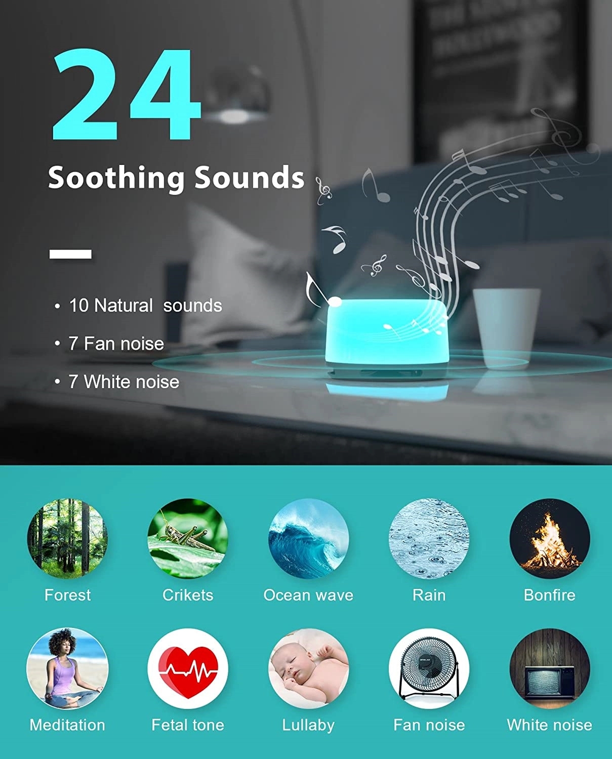 White Noise Sound Machine/Night Light 3
