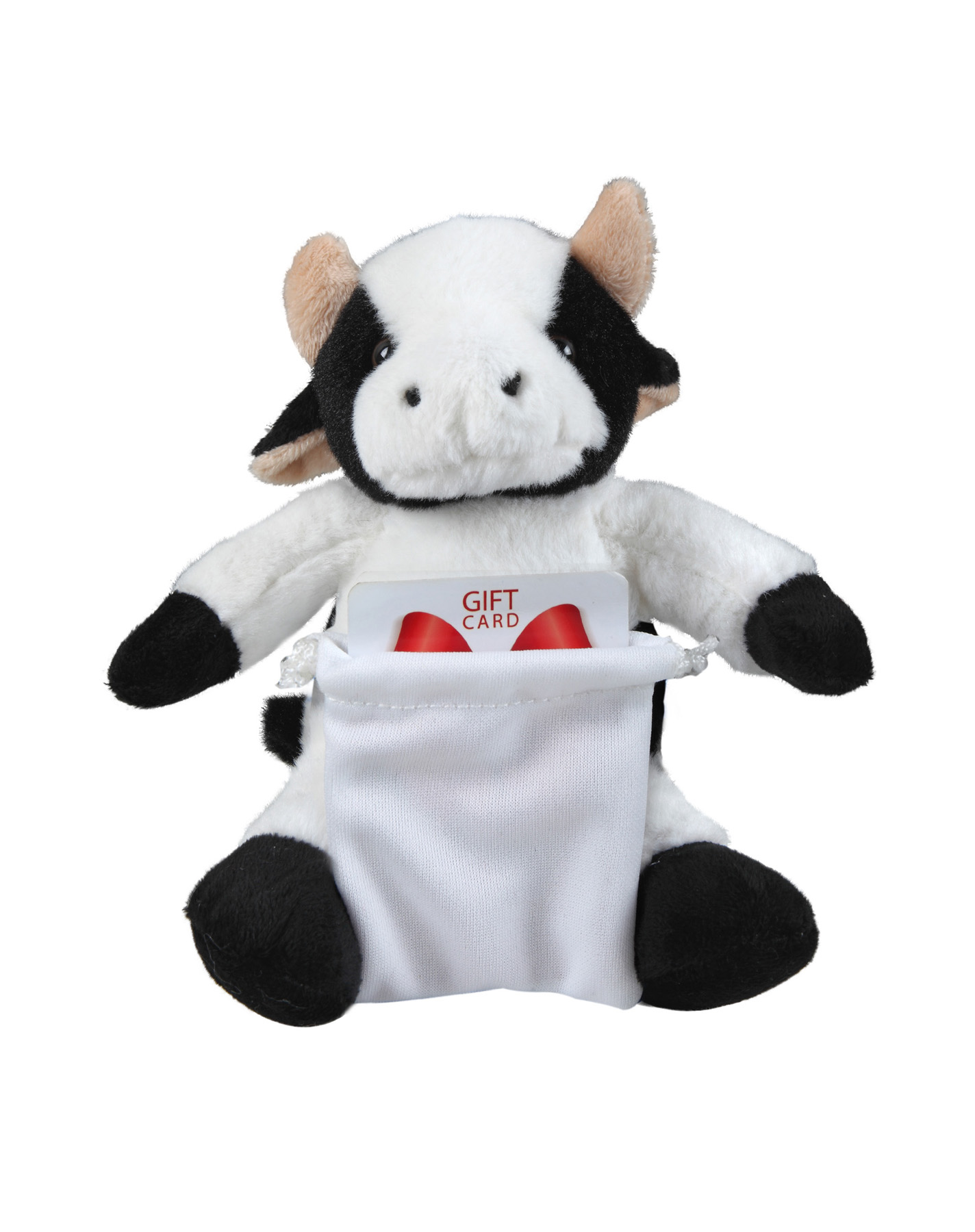 soft plush Cow with gift card sack 5