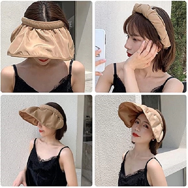 Foldable Wide Brim Shell Hat Headband Visor 5