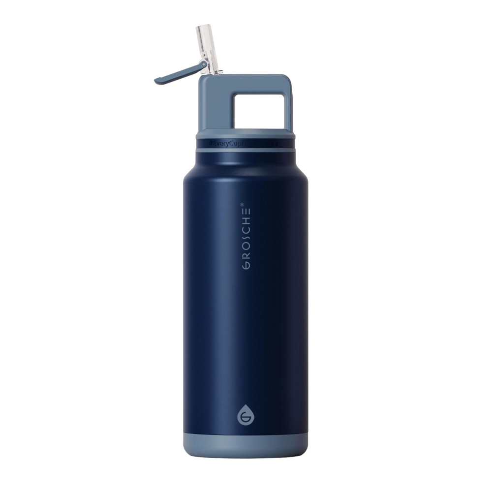 40 oz. GROSCHE® ALPINE Flip 'N Sip Insulated Water Bottle With Straw