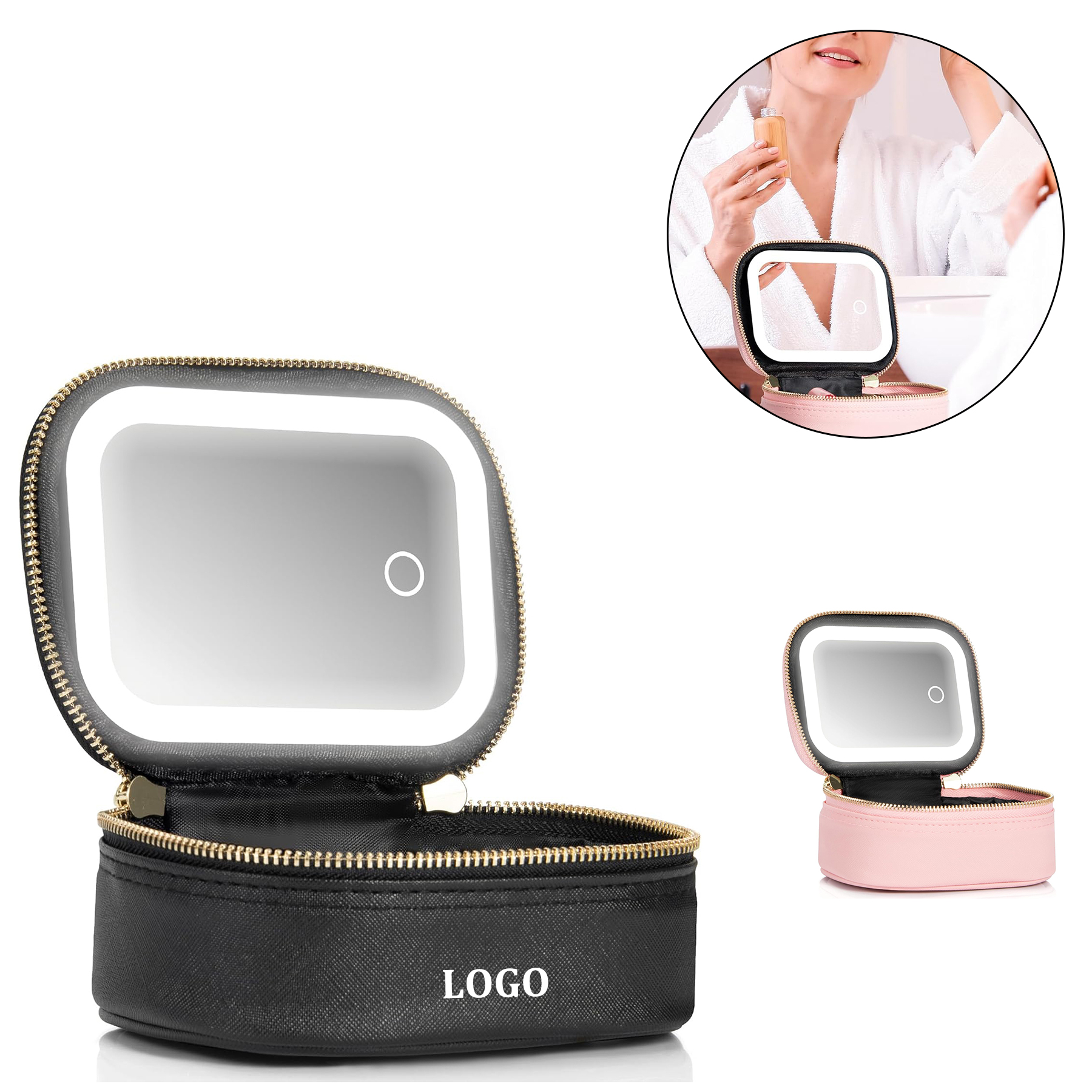 Makeup Bag with Led Mirror 4
