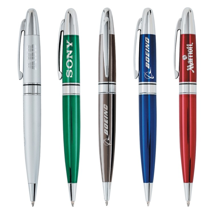 Chromium Solid Brass Twist Action Ballpoint Pen