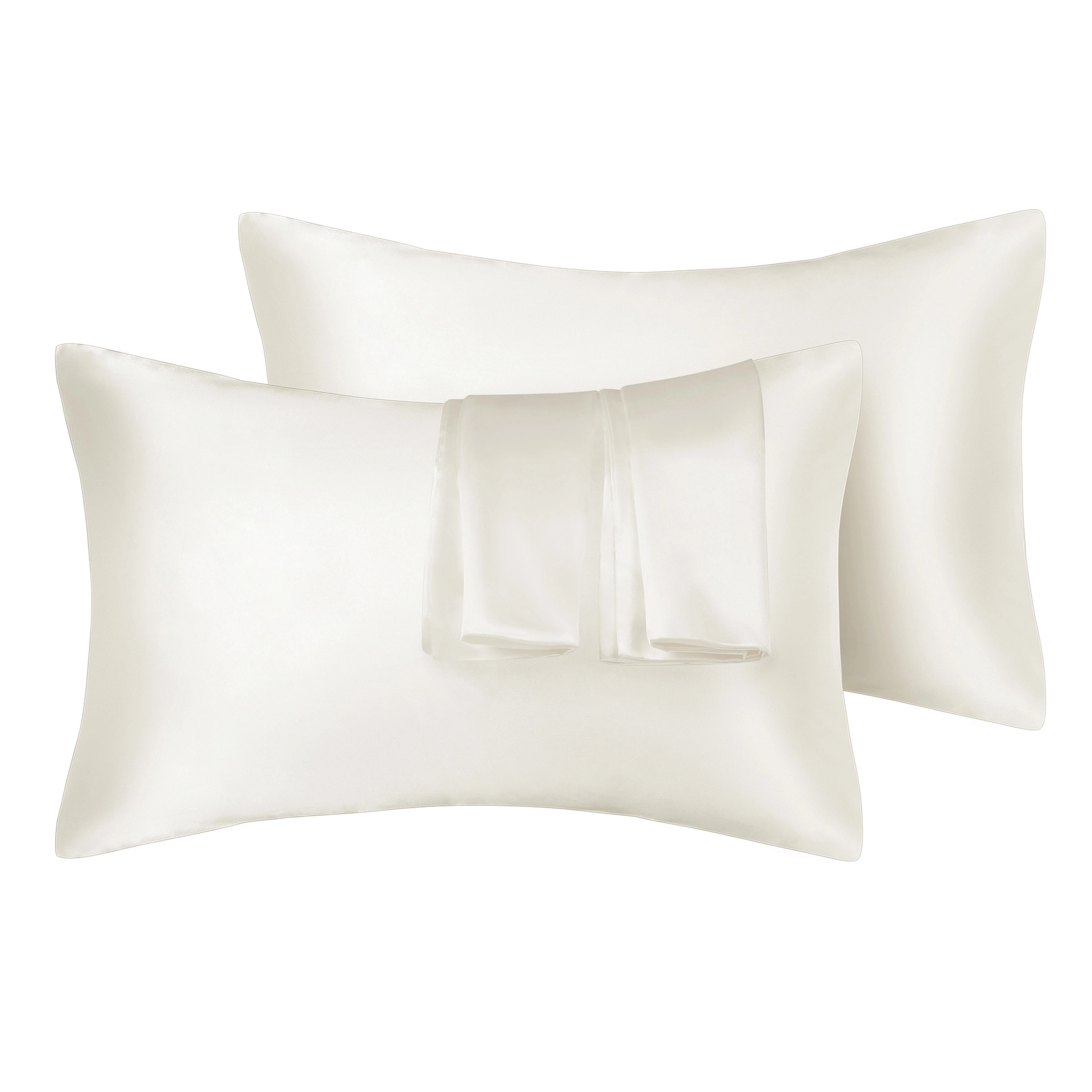 Silk Satin Pillowcase 2 Pack, Standard/Queen /King Size 15
