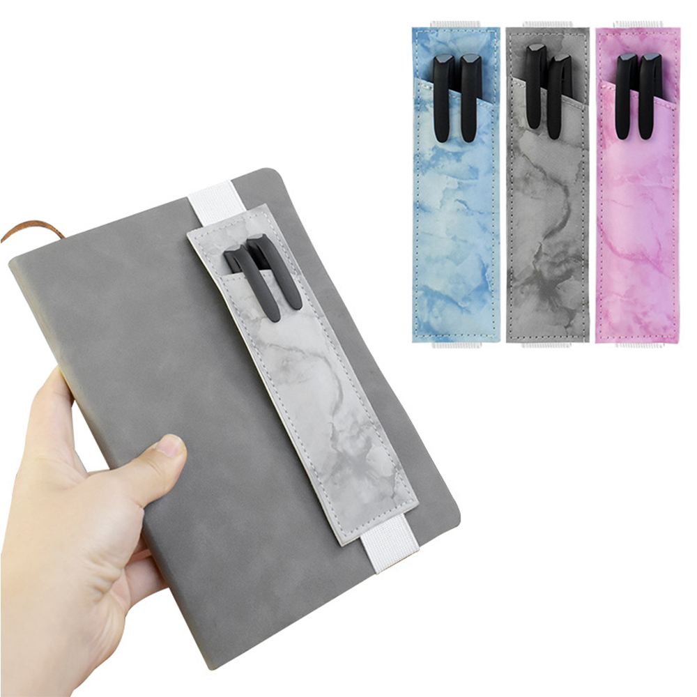 PU Pen Bag Bookmarker With Elastic Band 5
