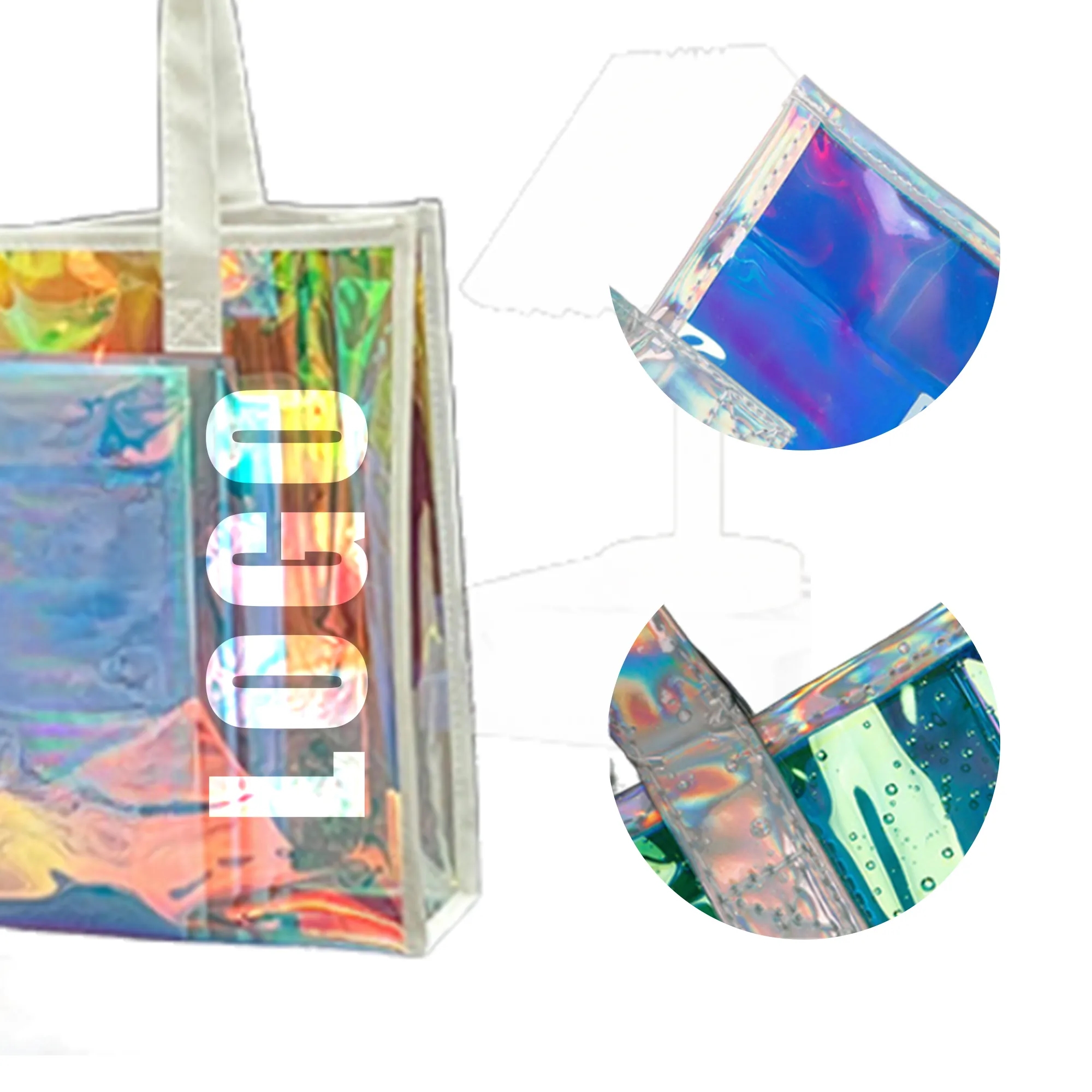 MOQ 50 PCS PVC Transparent Tote Bag 1