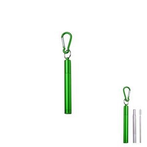 Innovative Telescope Metal Straw With Carabiner 1