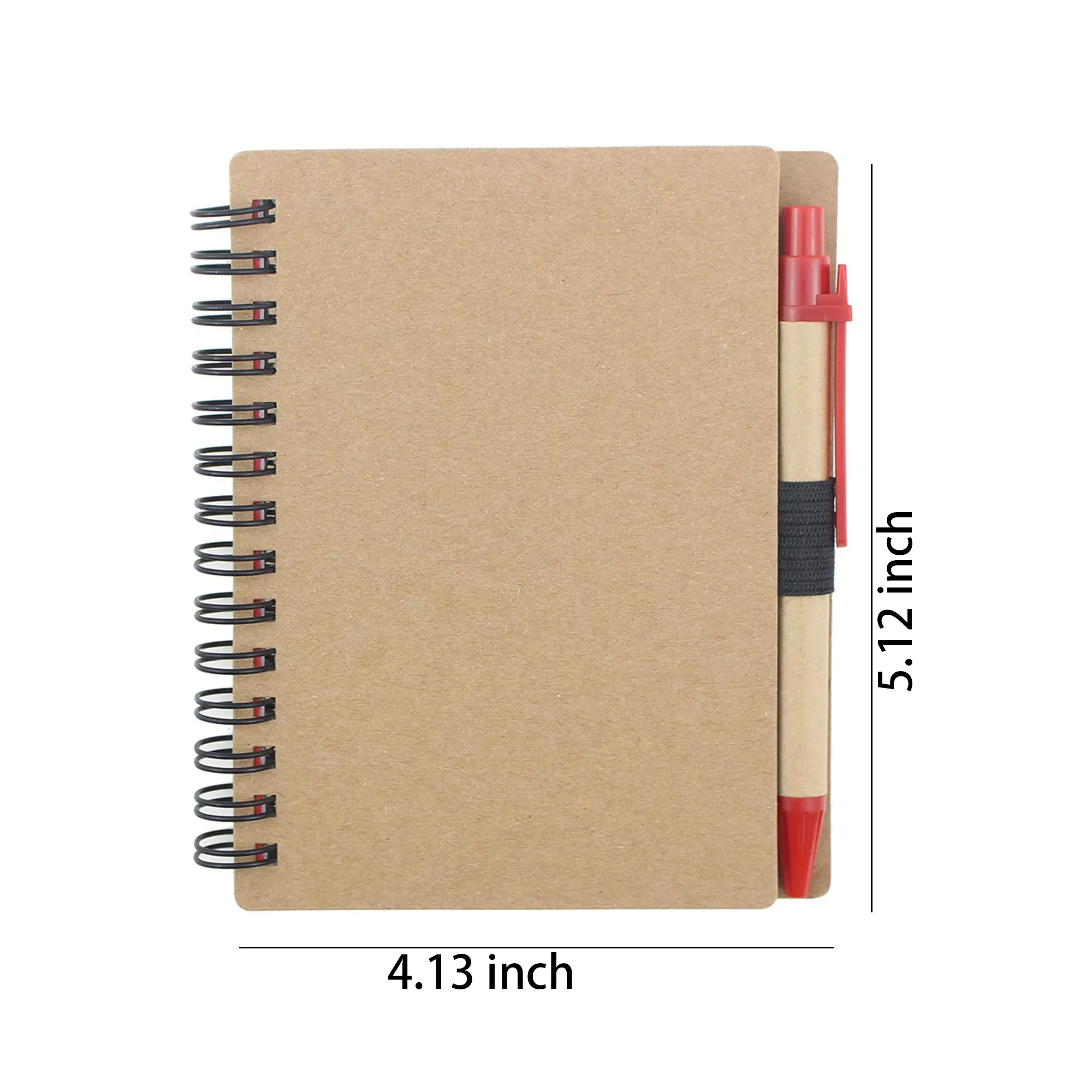MOQ 50 Kraft Spiral Notebook with Pen 3