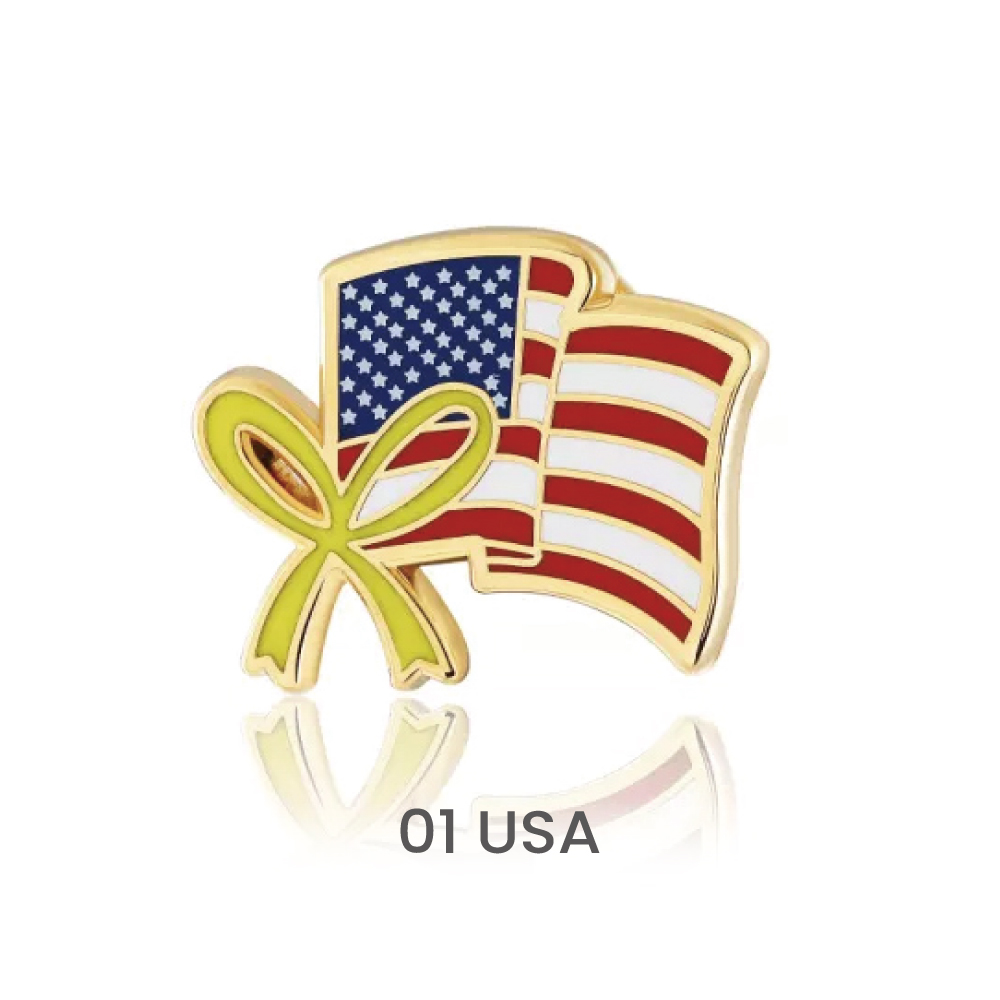 7/8 " Single Stock Flag Pins 8