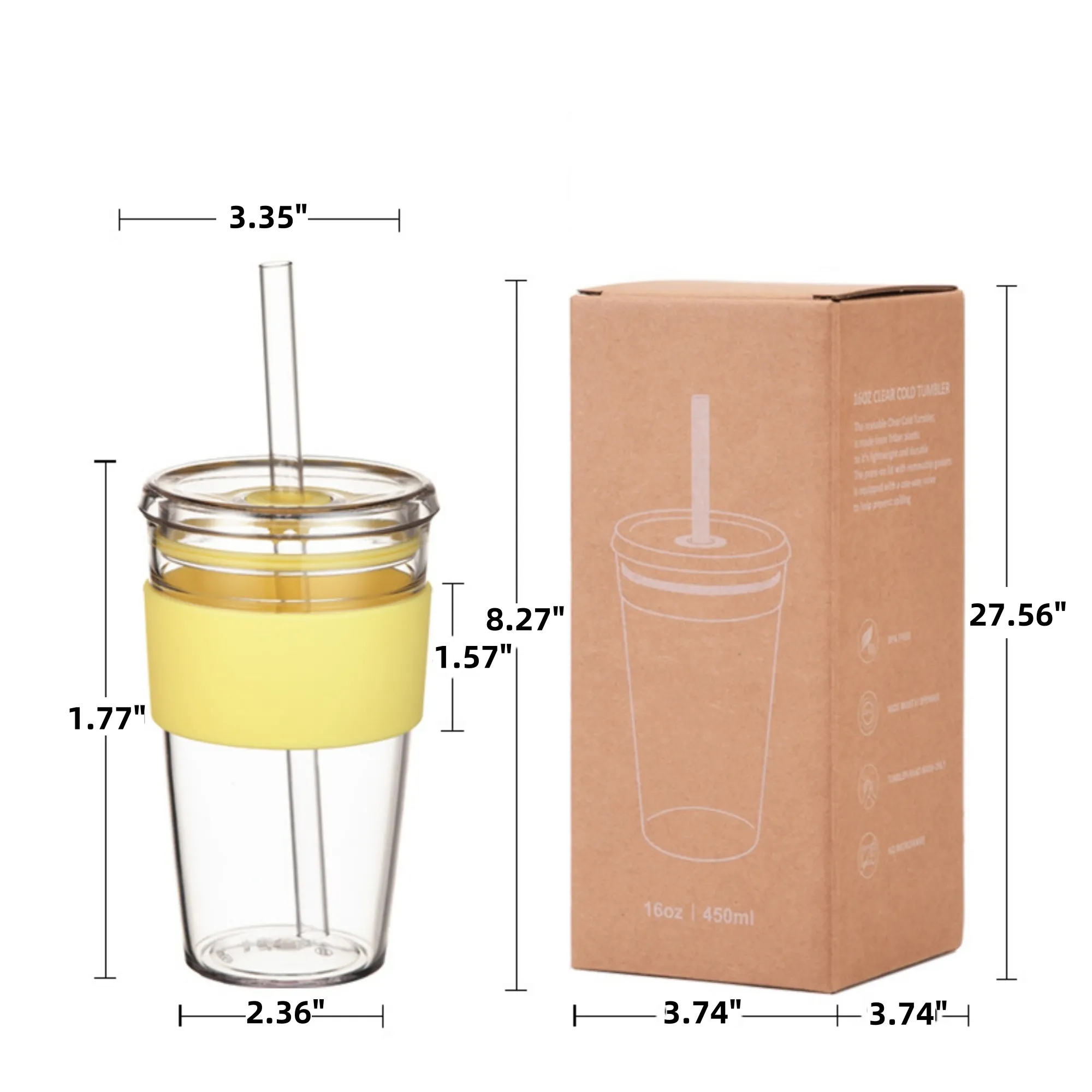 Tritan Sleeve Straw Water Cup 2