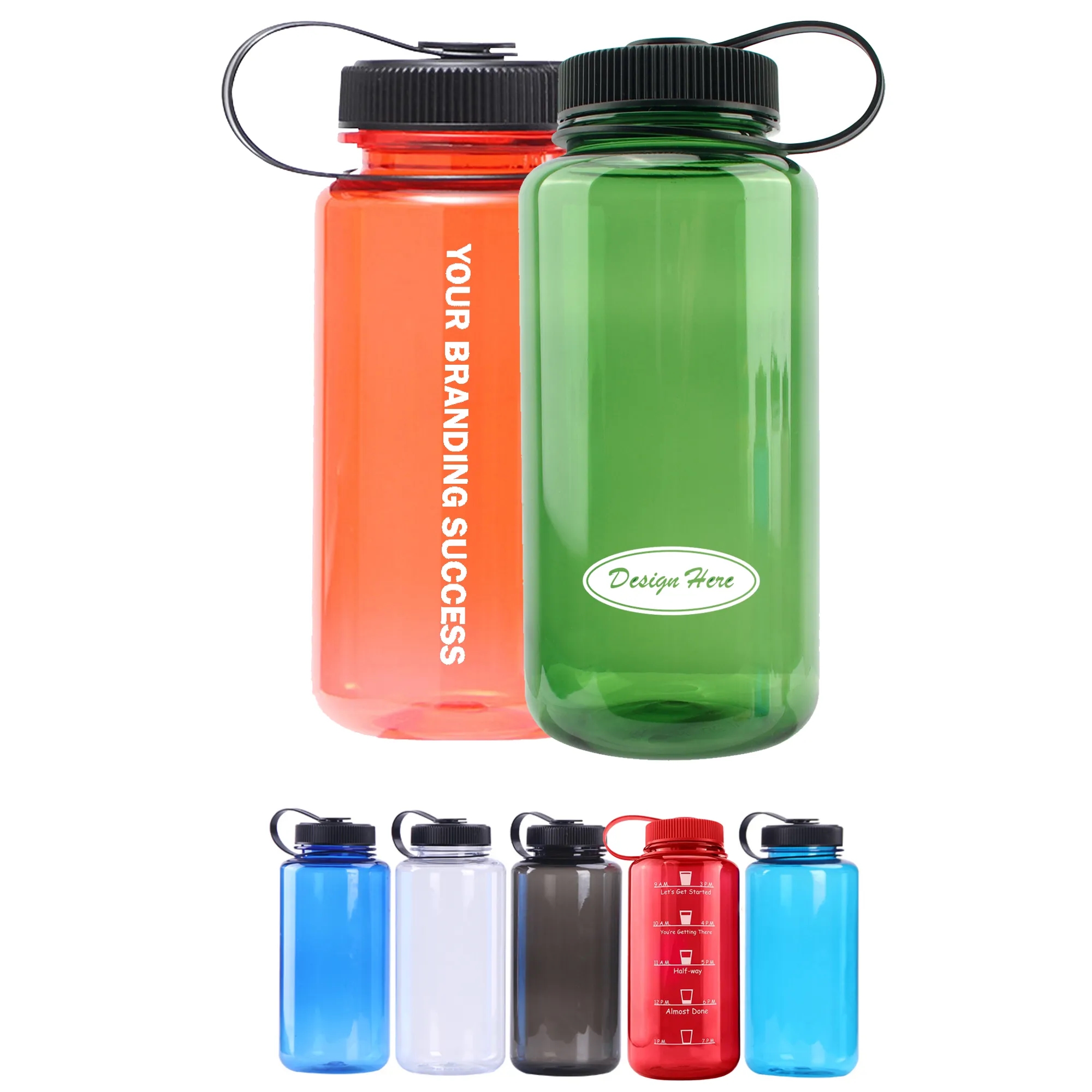32Oz Large Capacity Sports Plastic Water Bottle With Handle 2