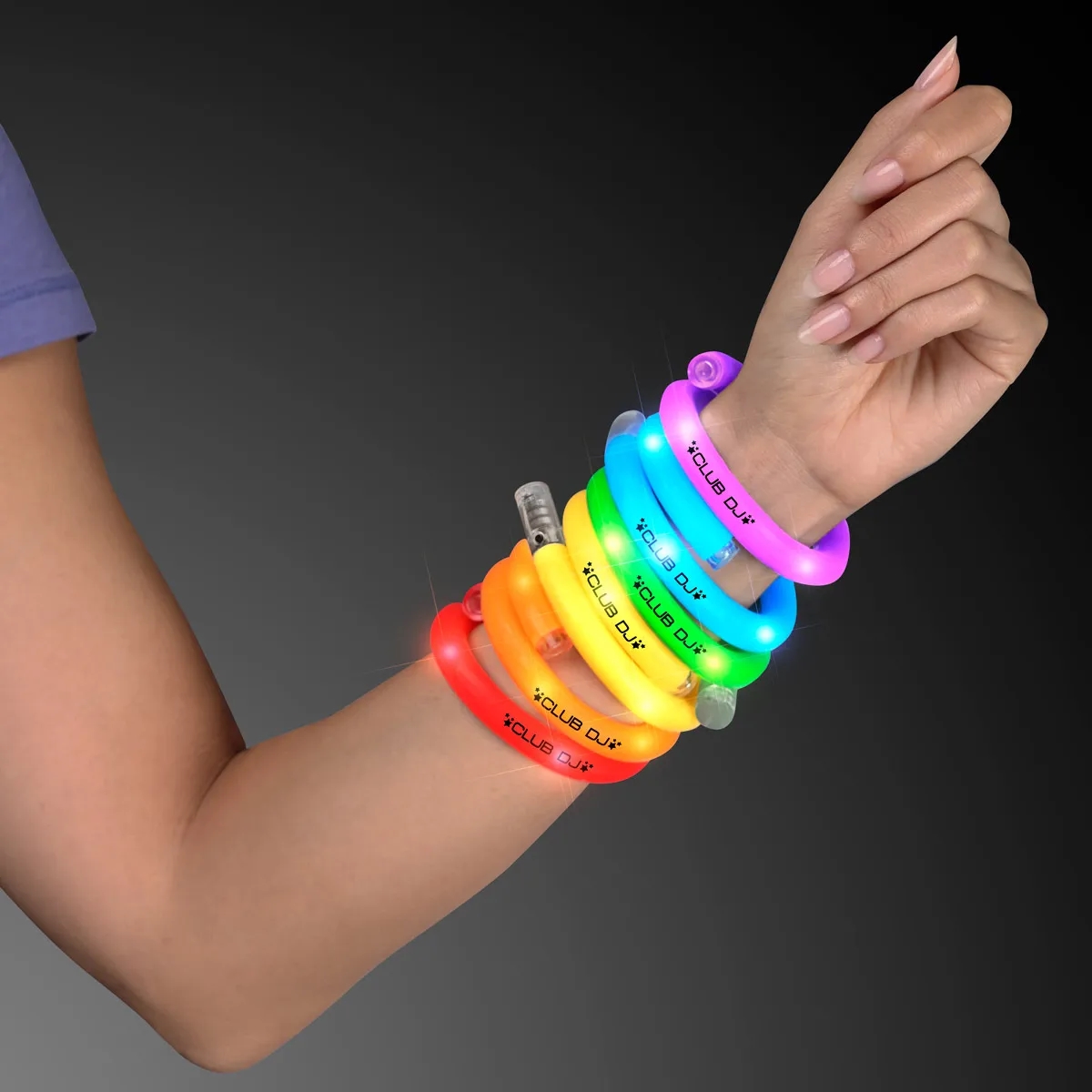 LED Flash Tube Bracelets - Assorted Colors 3