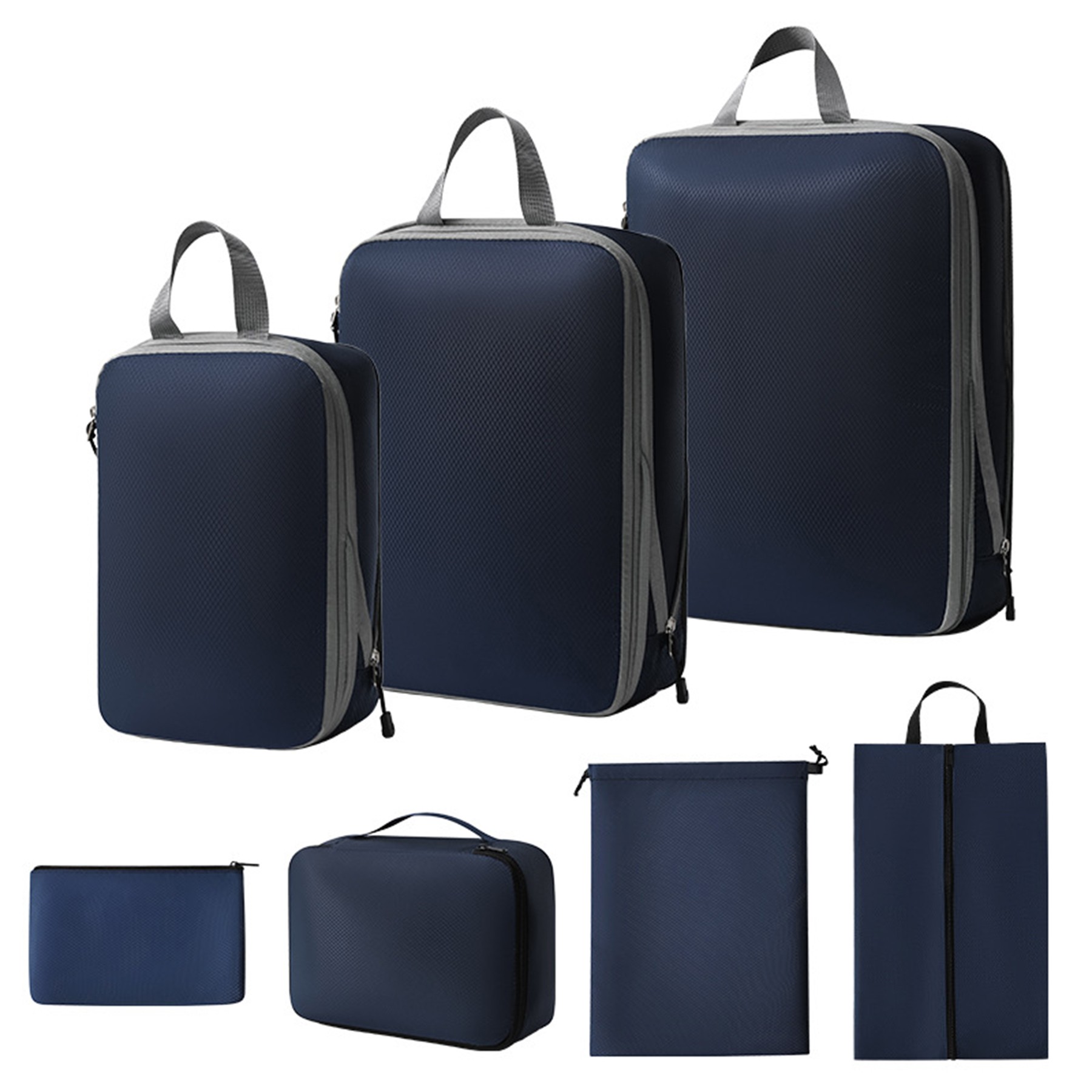 7 Set Travel Compression Packing Cubes Bags 7