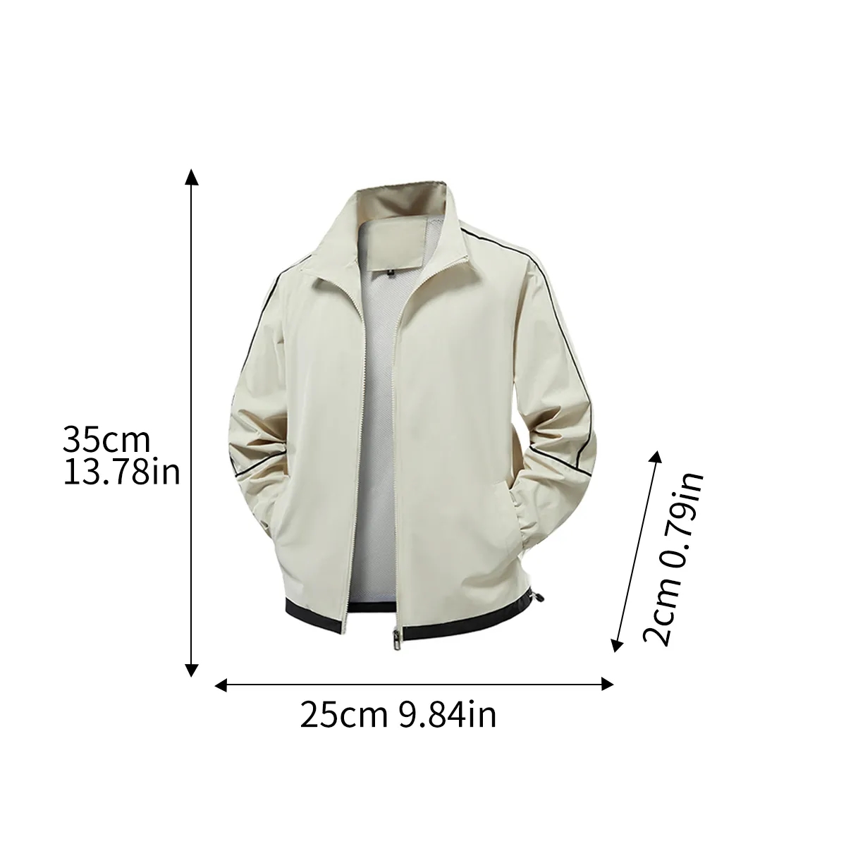 Water Resistant Bomber Coach Jacket With Stand Collar 6