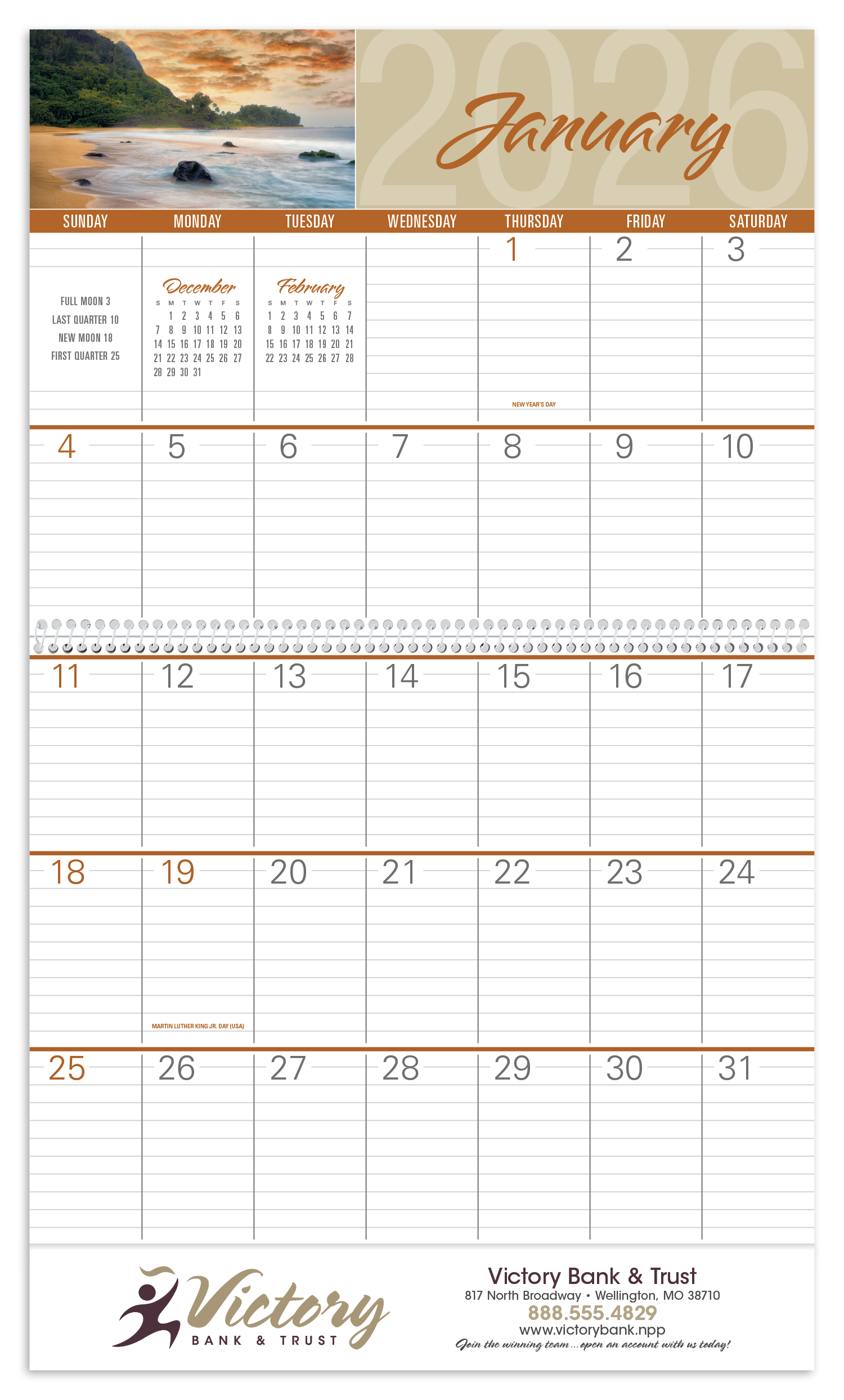 Triumph® Calendars Scenes of America Big Block Memo Calendar 74