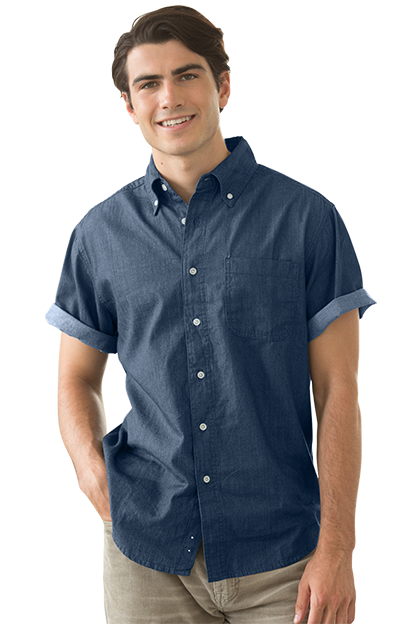 Men's Short-Sleeve Hudson Denim Shirt