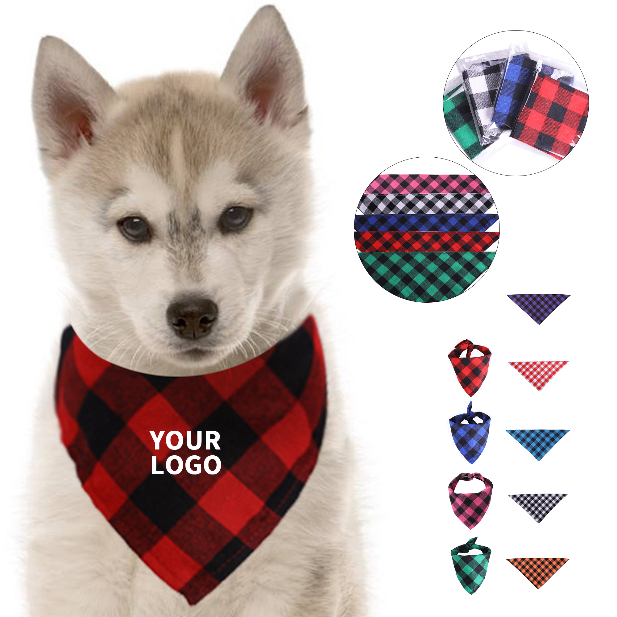 Polyester Pet Triangle Bandana For Cats And Dogs 11