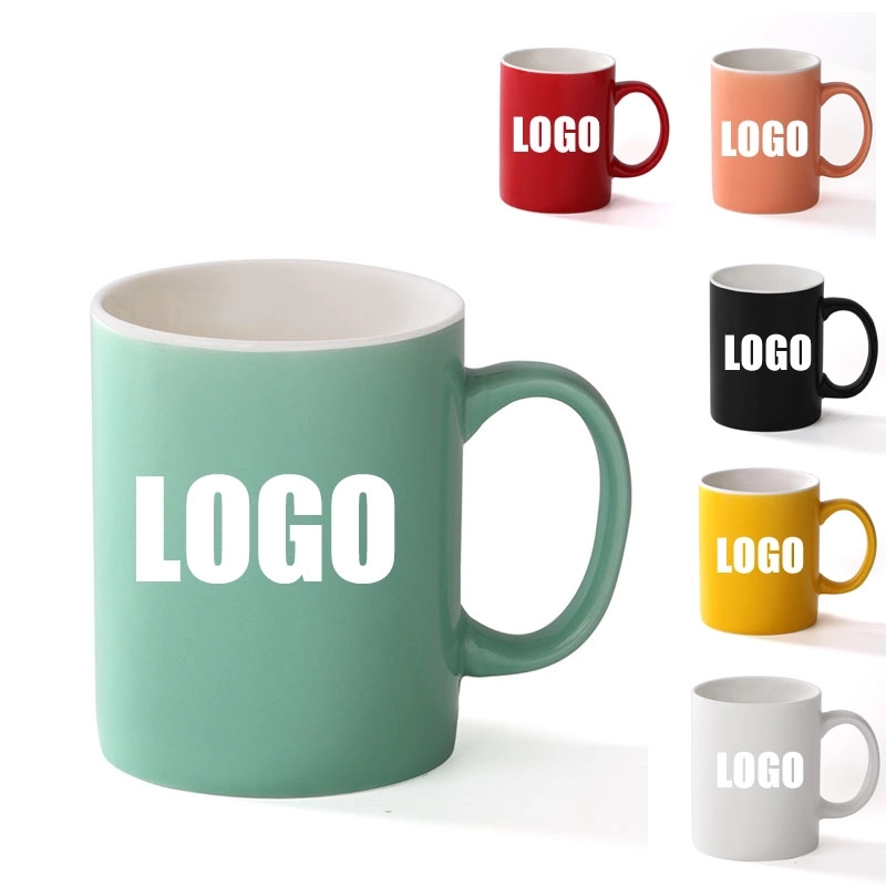 Custom 11 oz Smooth Ceramic Milk Cup 2