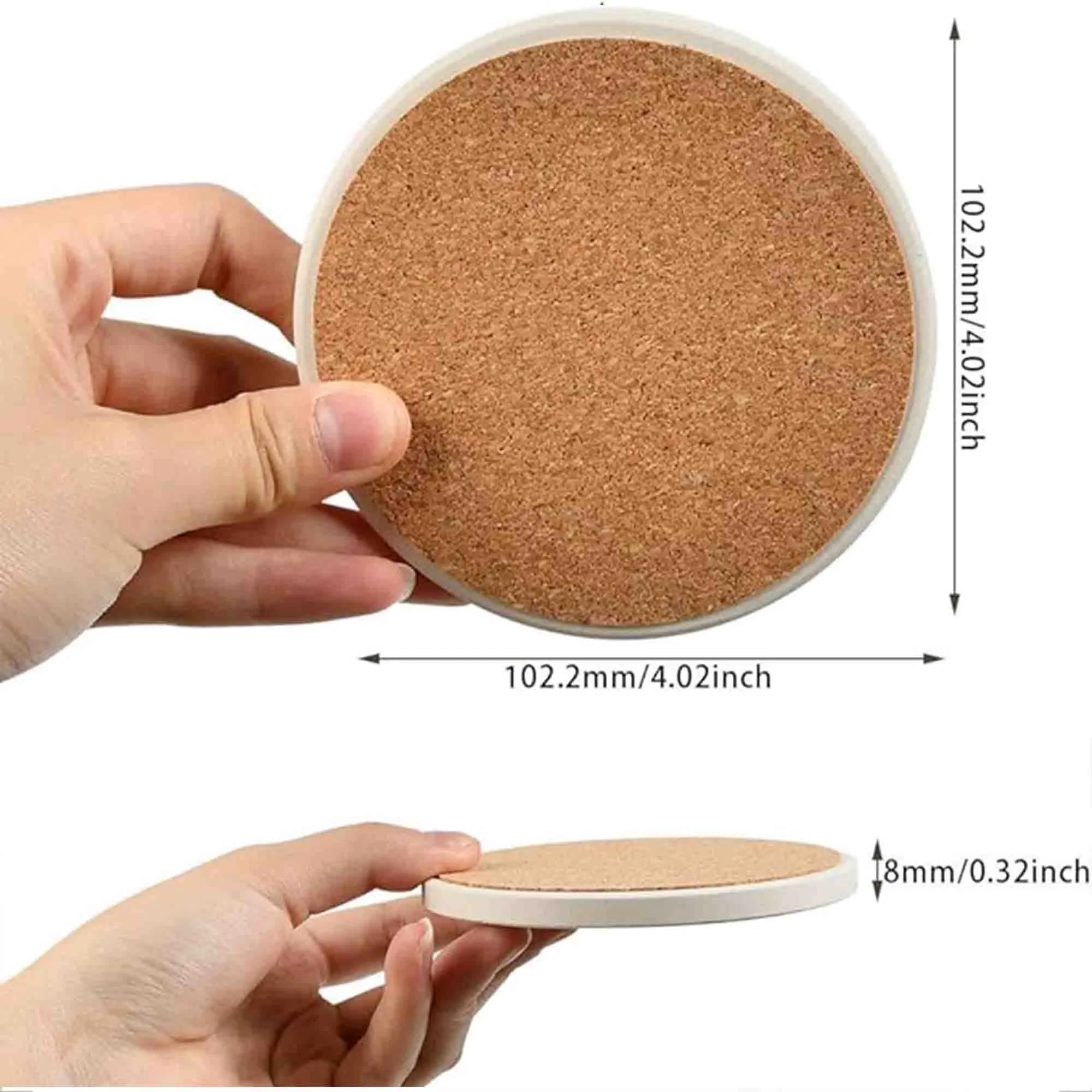 4" Round Ceramic Coaster 4