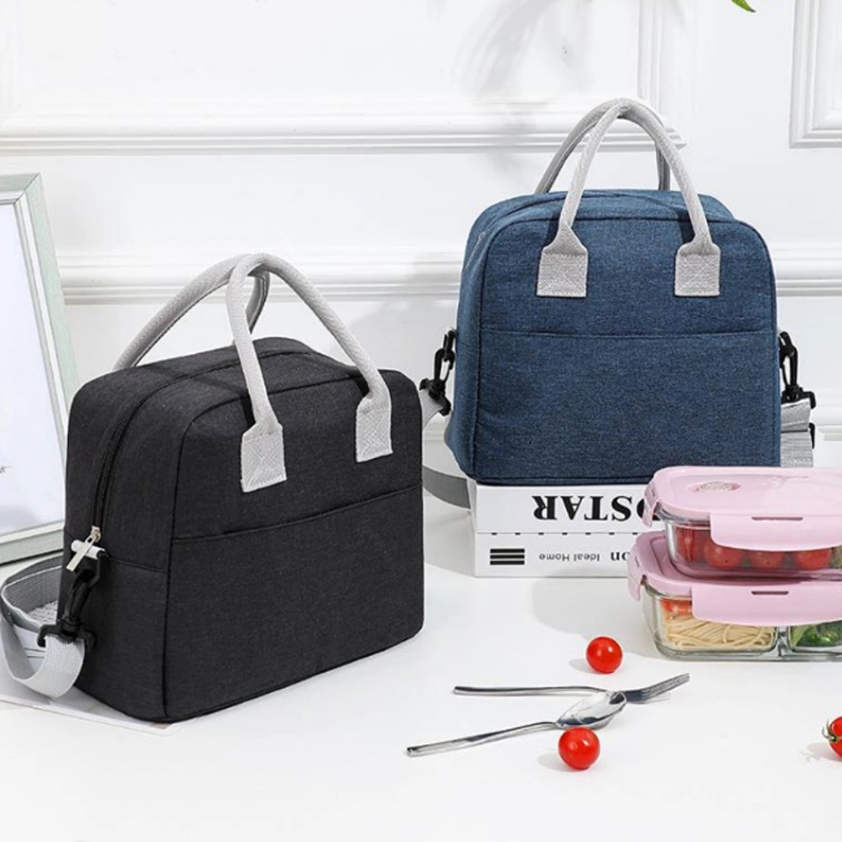Large Aluminum Foil Thickened Insulation Cooler lunch Bag 5