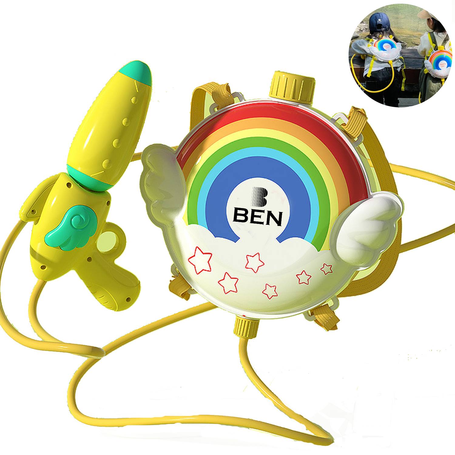 Pull-Out Continuous Spray Electric Backpack Water Gun Toy 1