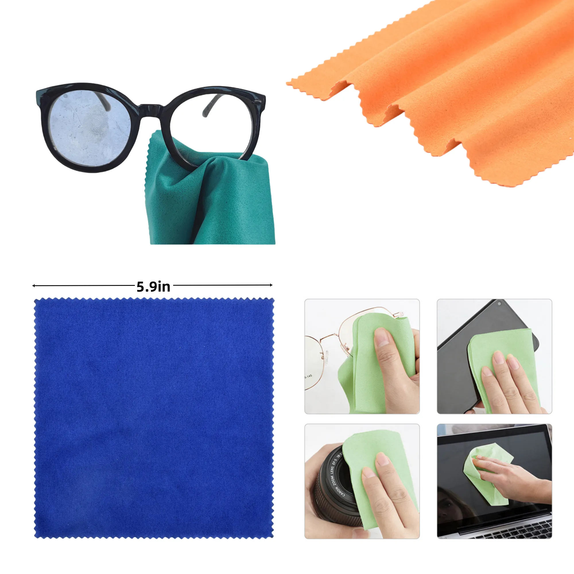 Colorful and highly effective cleaning eyeglass cloth 4