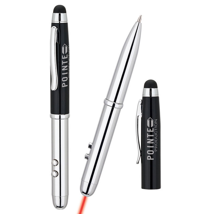 4-in-1 Ballpoint Pen with Laser Pointer, LED Light & Stylus 1