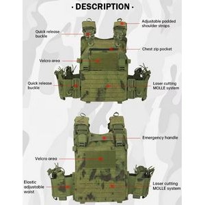 Light Weight Security Tactical Plate Carrier Molle Vest Armour Vests 2