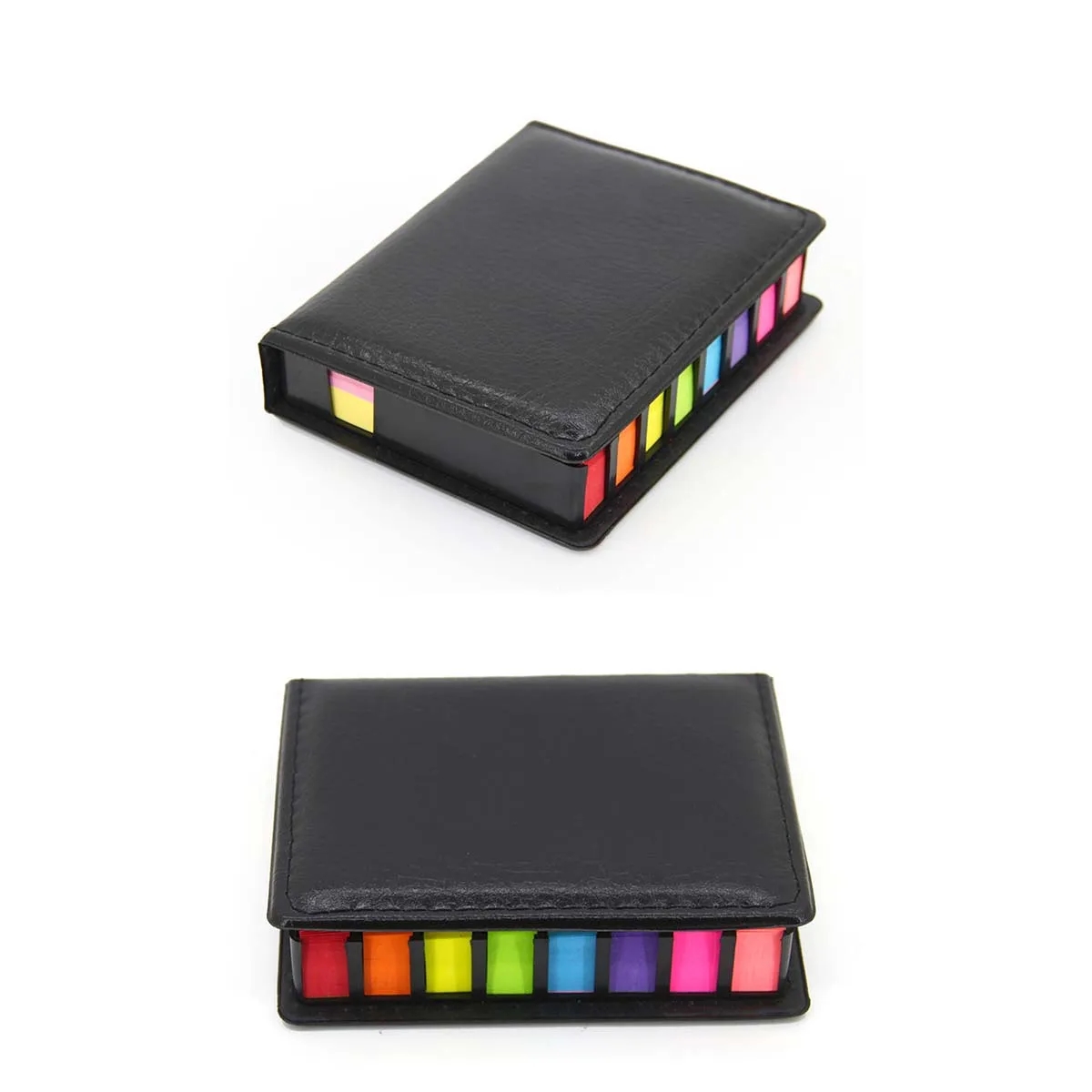 Deluxe PU Leather Self-Stick Pads Memo Note Organizer 2