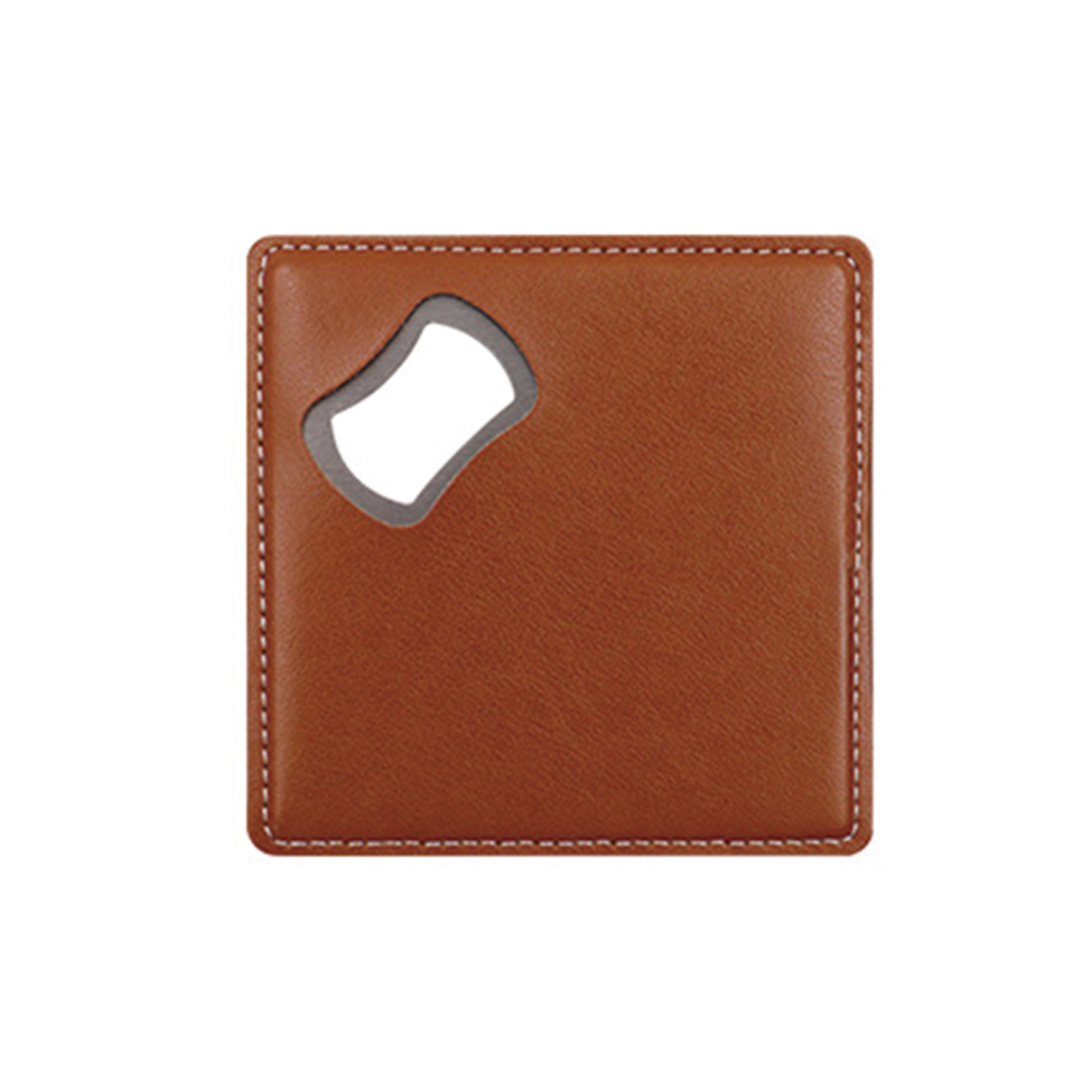 Leather Square Coaster Bottle Opener 4