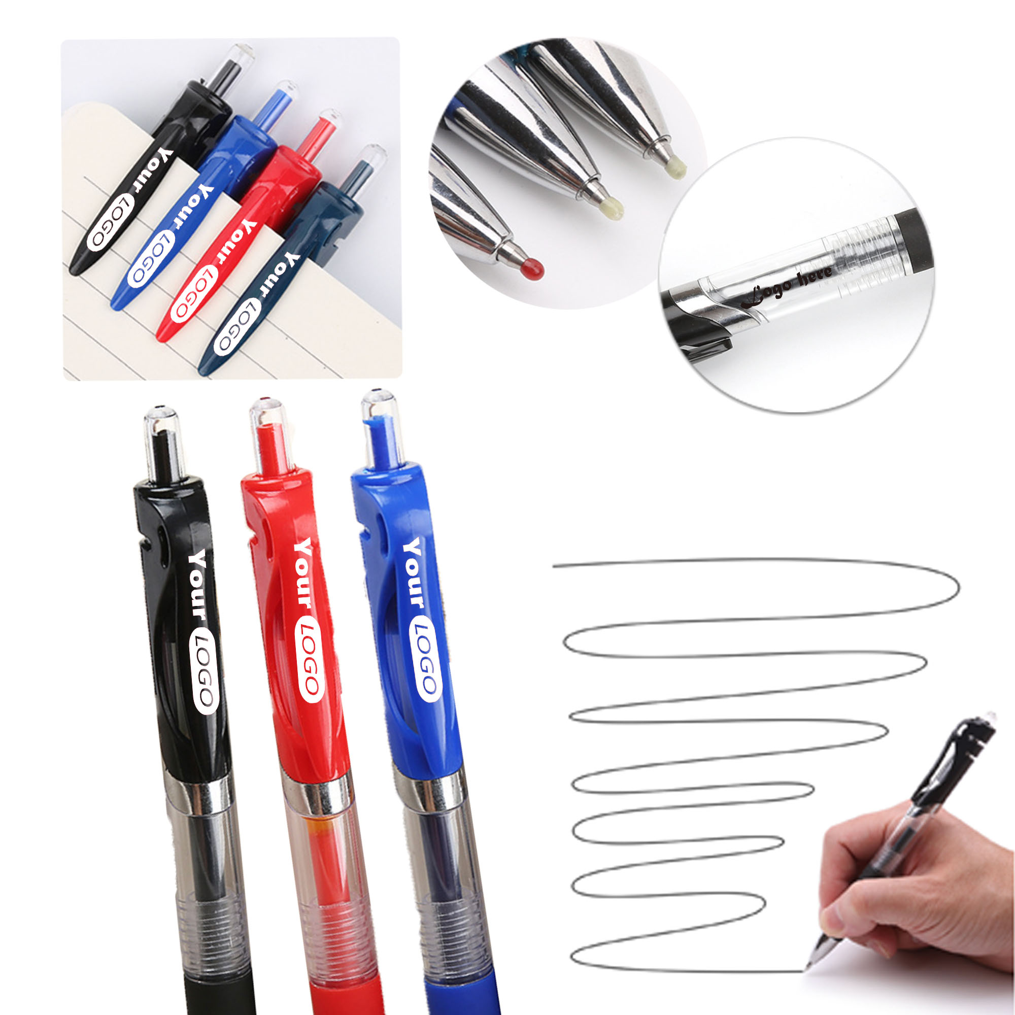 MOQ100 0.5mm Bullet-Shaped Business Signature Pen 2