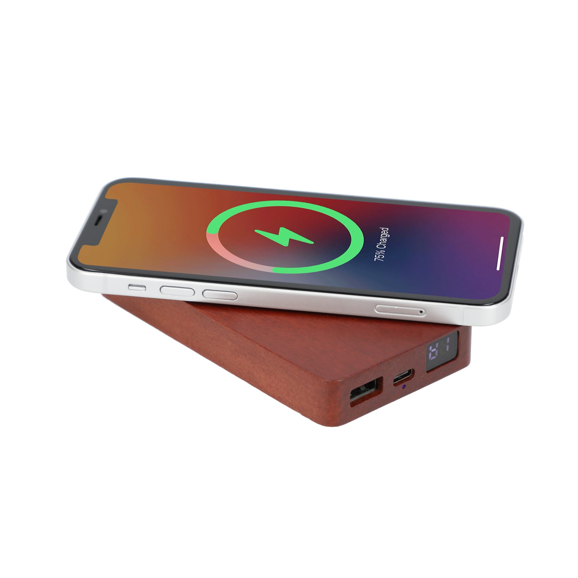 FSC® 100% Wood MagClick™ Fast Wireless Power Bank 26