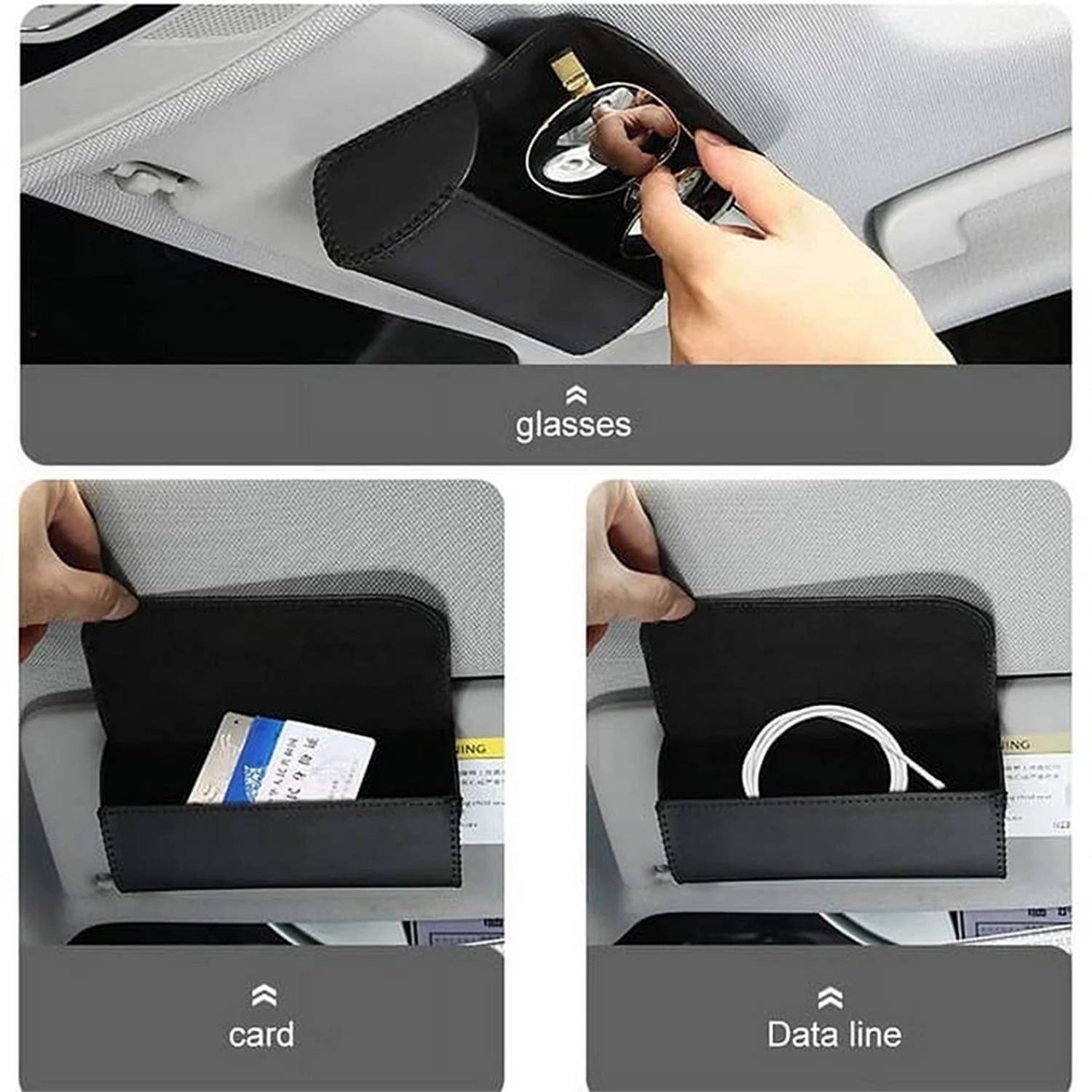 Universal Microfiber Pu Leather Car Sunglasses Case 10
