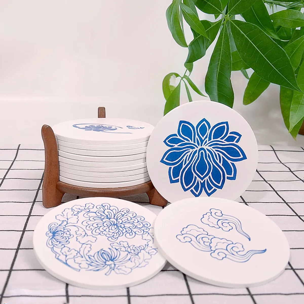 Round Wood Coaster Custom Print 5