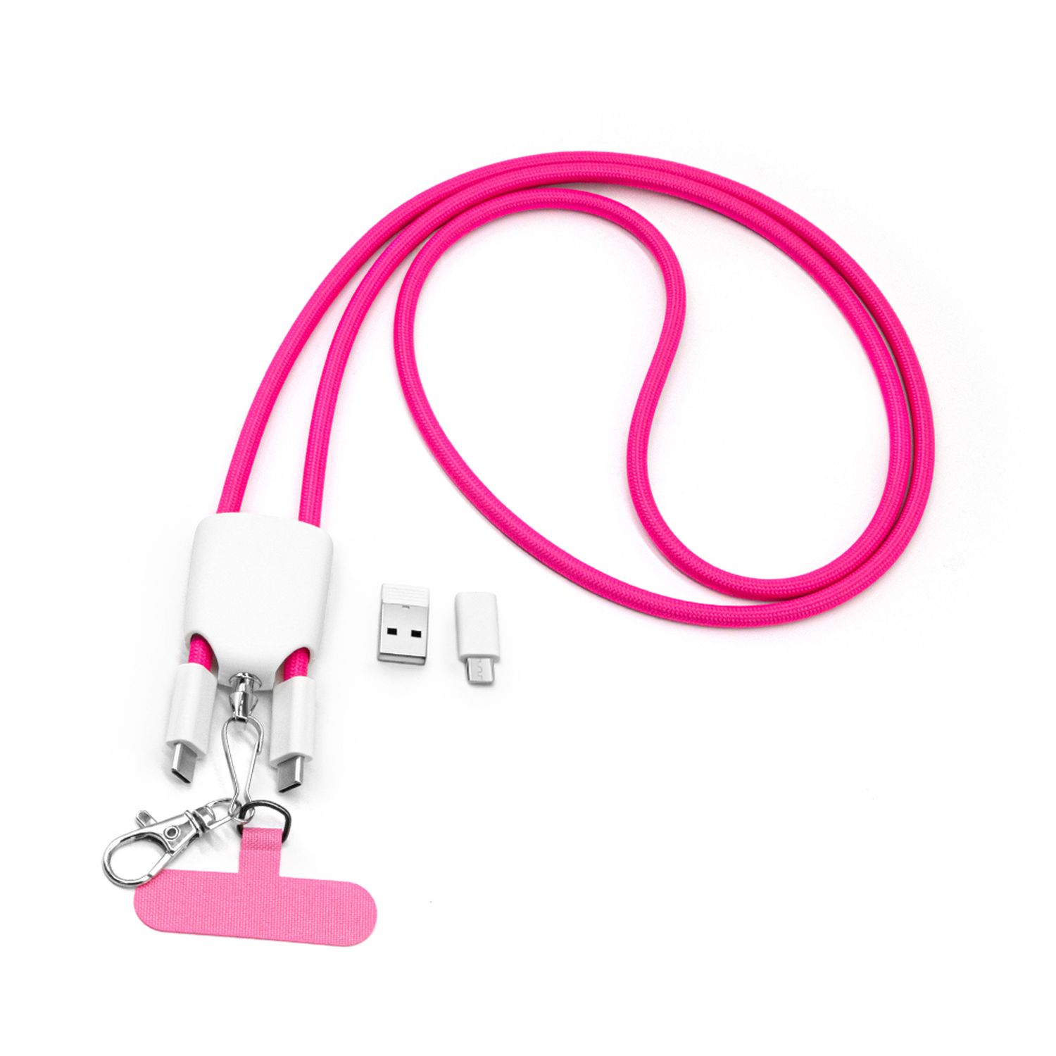 4-IN-1 Charging Cable Crossbody Lanyard Cell Phone Holder 7