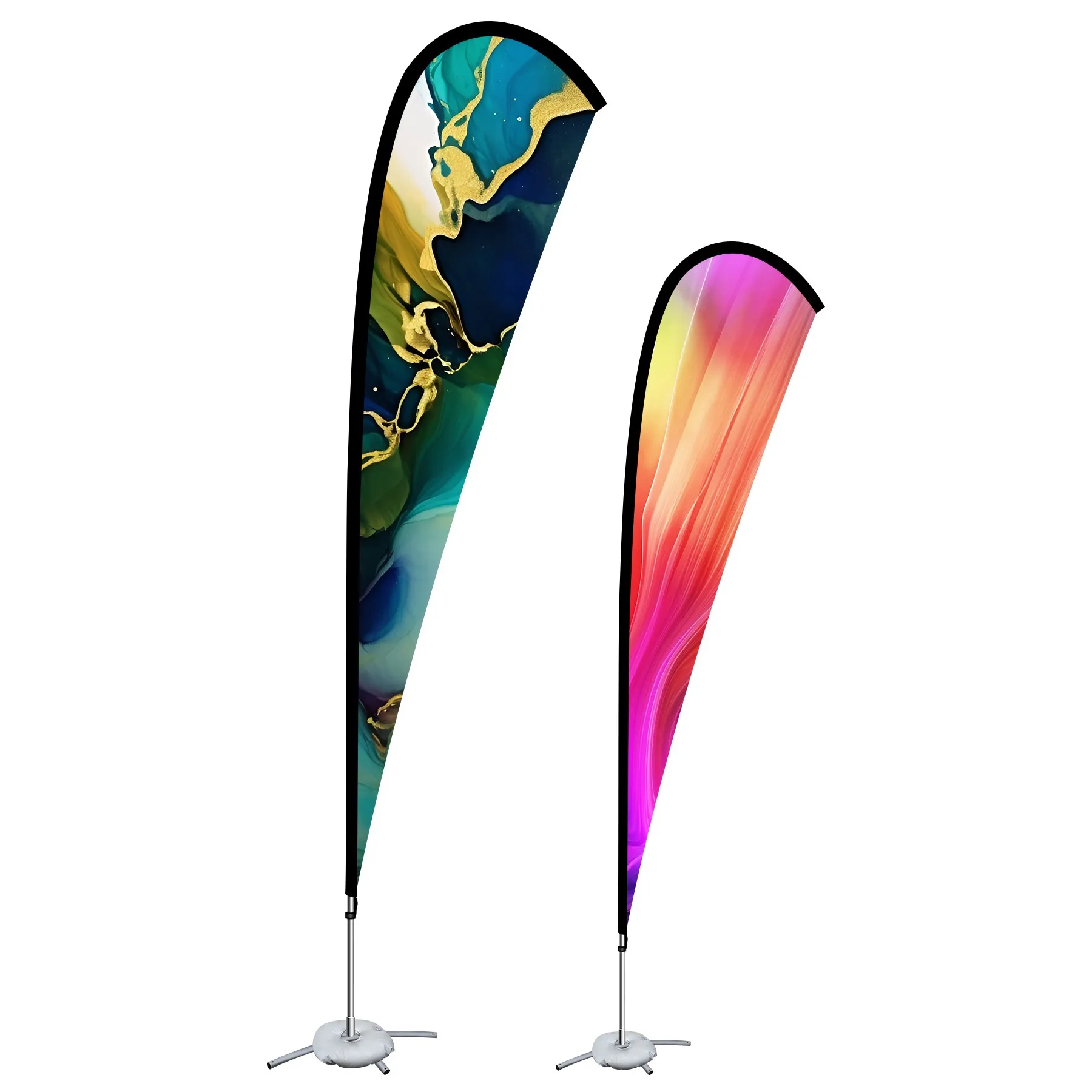 9ft Double Sided Printed Feather Beach Flag Kit 7