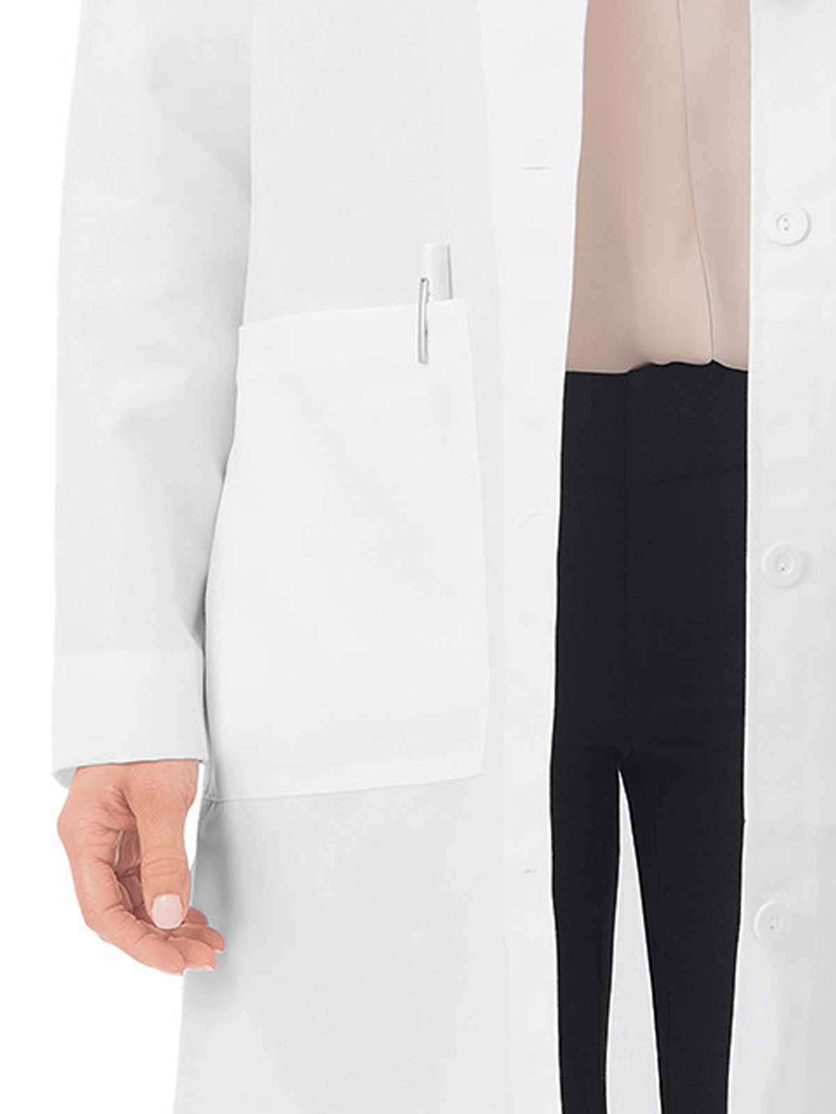 Meta Labwear - Women's Five-Pocket 37" Full-Length Long Lab Coat 1