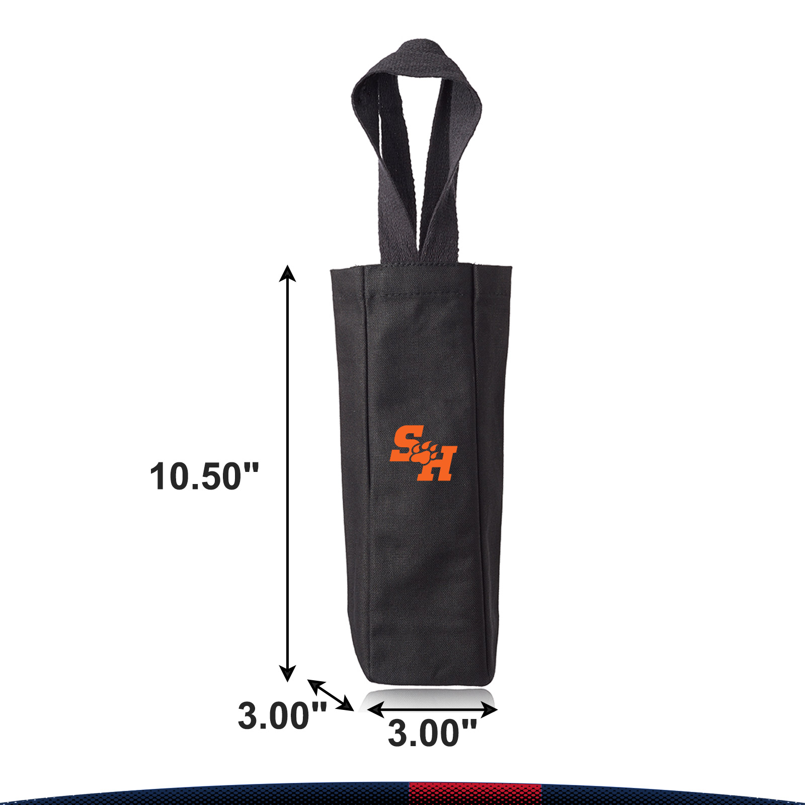 Bitta Single Bottle Canvas Wine Tote Bag 3