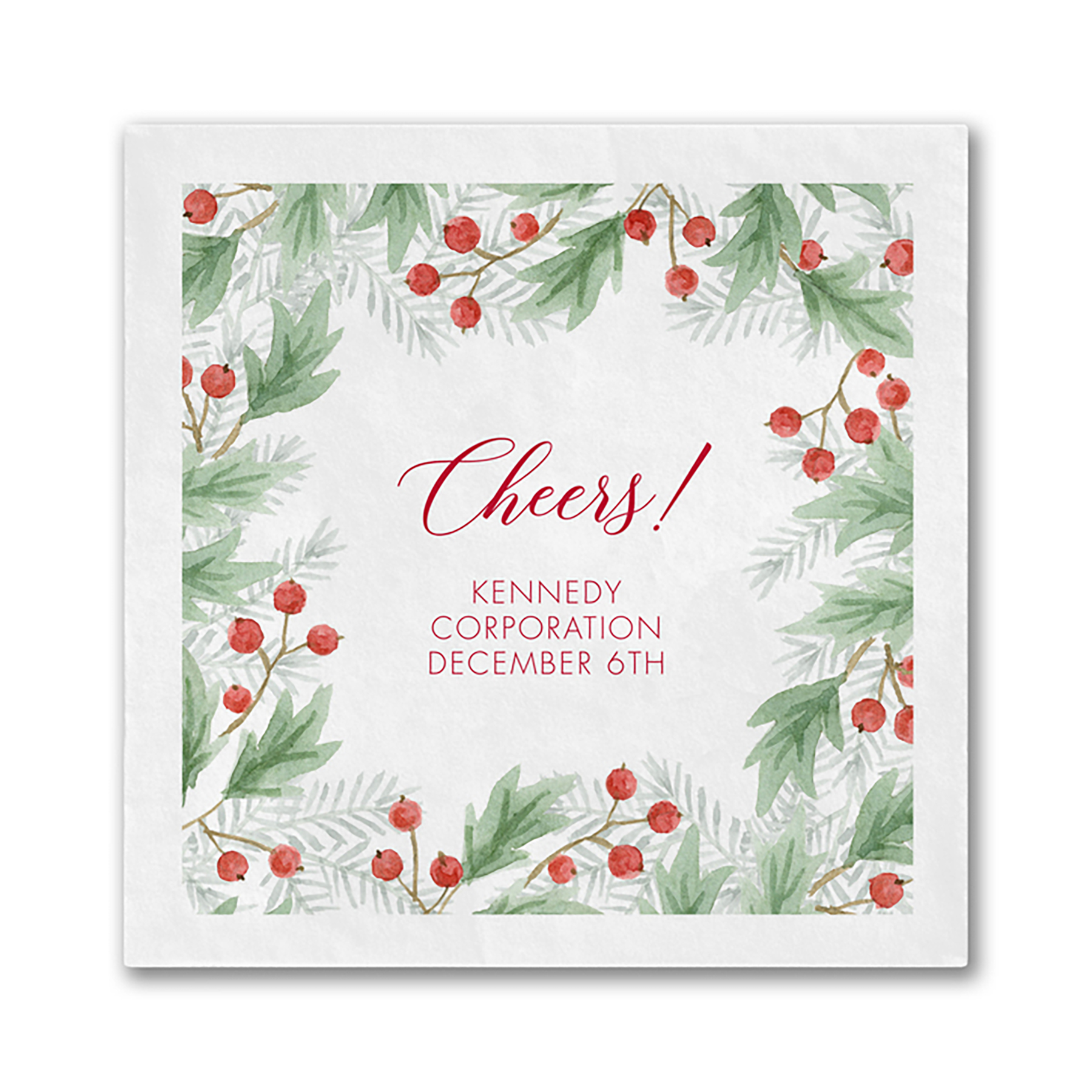 Watercolor Greenery Beverage Ooh La Color Napkin 1