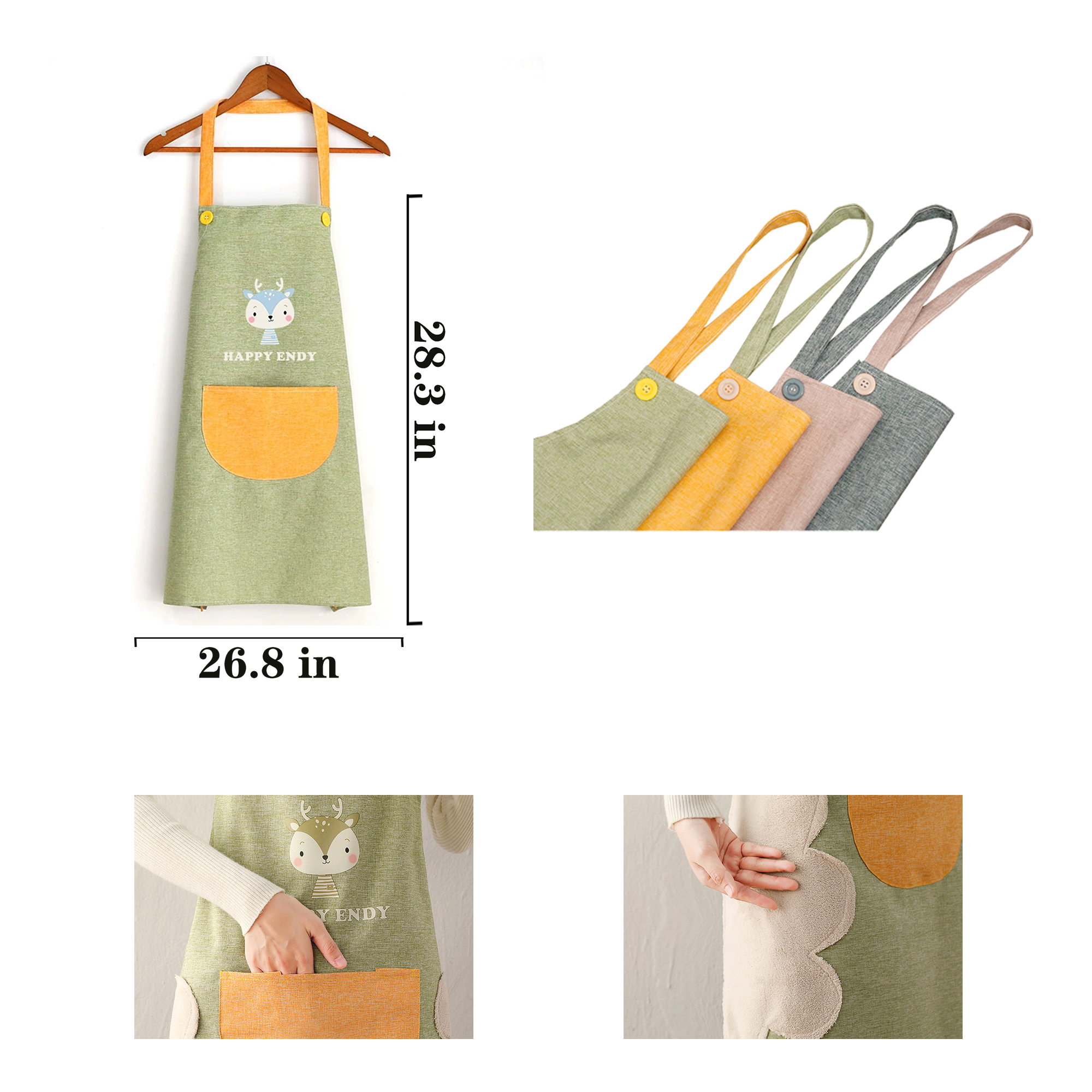 Customizable Simple Pure Cotton Apron 2